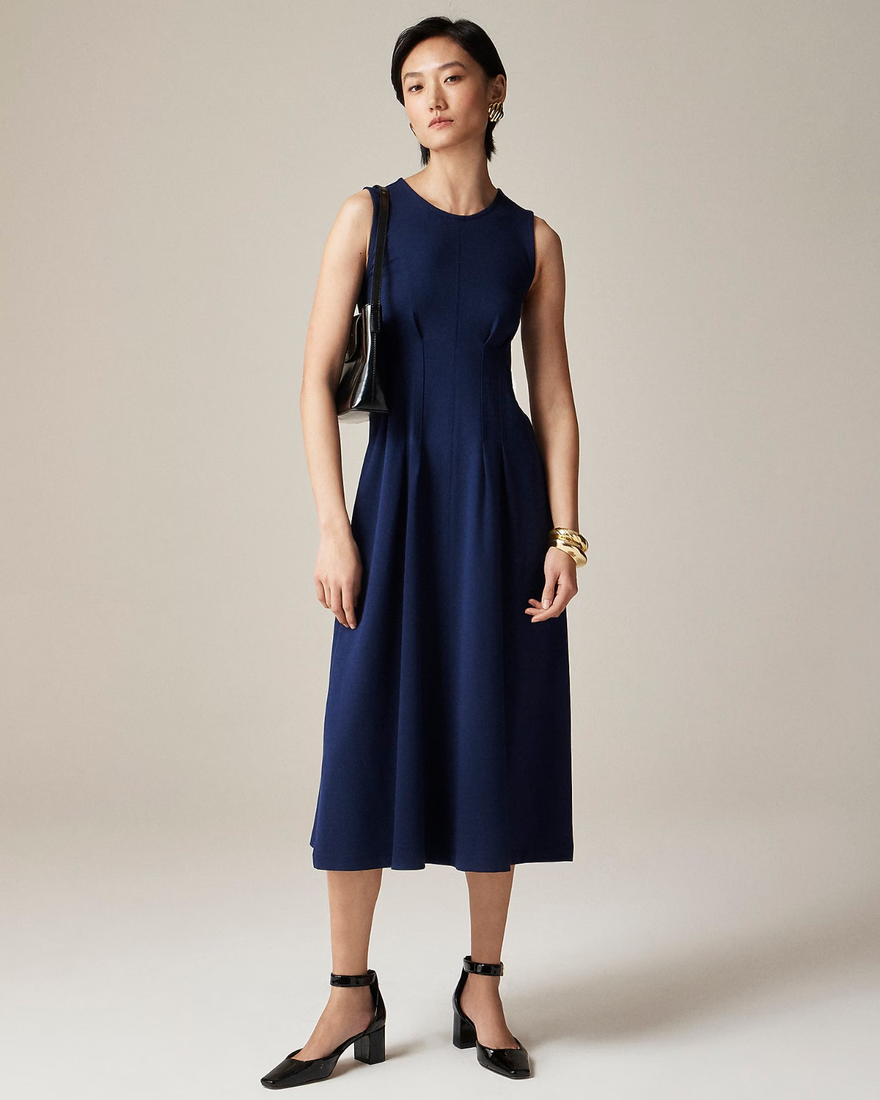 J. Crew Nadia Dress in Ponte Midi Size 2XL Blue CI492