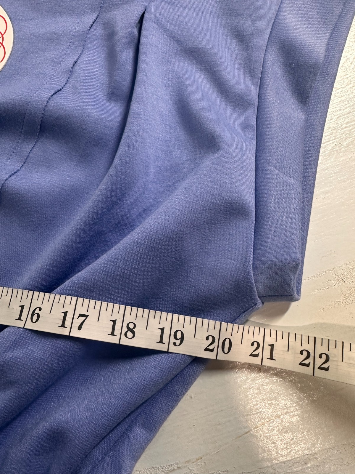 Umgee Blue Cap Sleeve Dress Cinched Drawstring Waist and Vertical Pleats Sz L