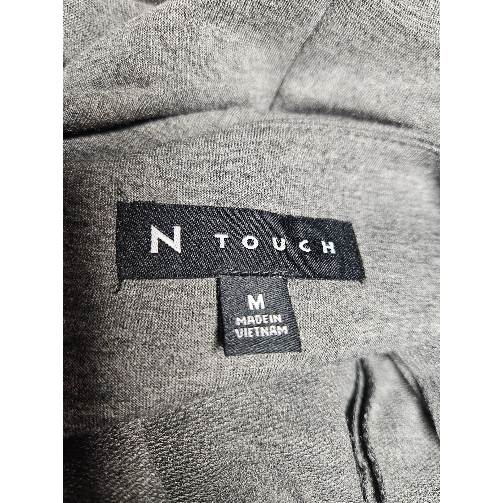 N Touch Womens Heather Grey Side Button Knit Midi Dress 3/4 Sleeve Size M 6379