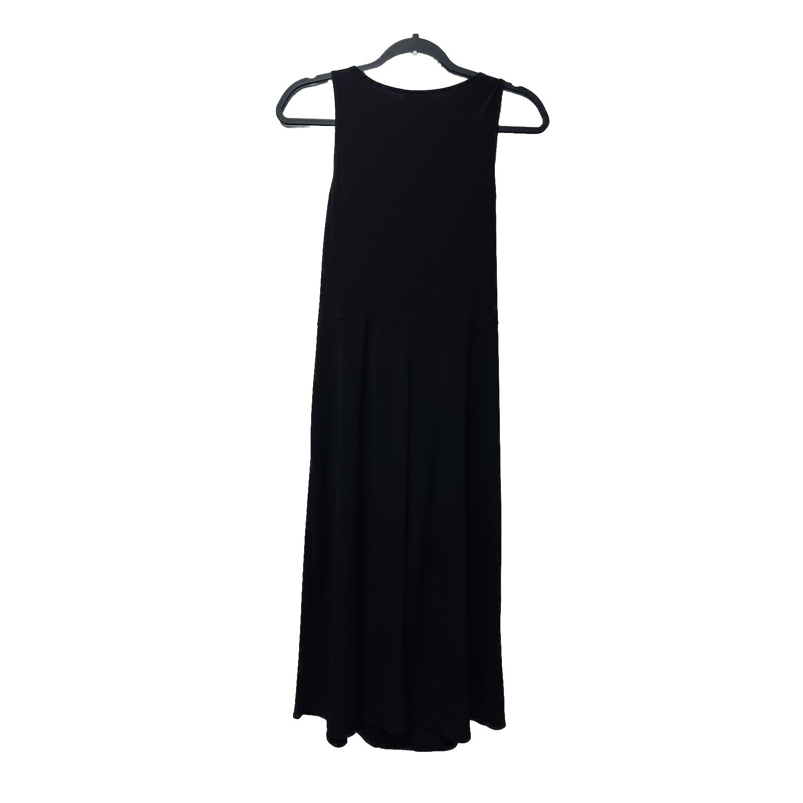 Andre Oliver 10 Black Faux Wrap Midi Dress Luxury Cocktail Plunge Sexy Romantic