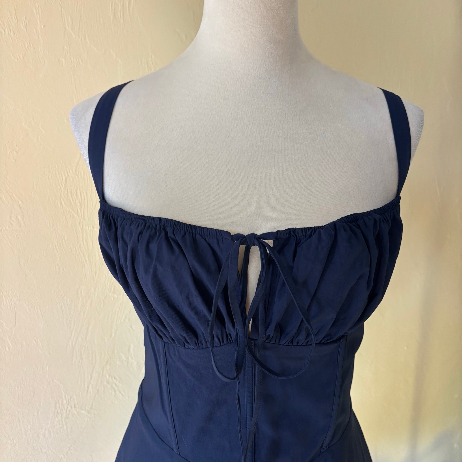 NWT GLNEGE Women’s Summer Corset Mini Dress Milkmaid Size XL Cottagecore