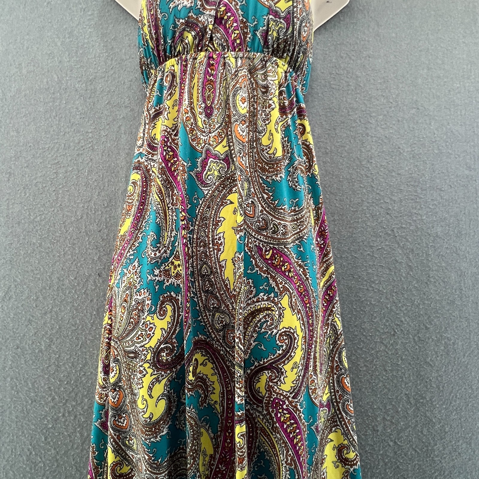 Seductions Paisley Maxi Dress Boho Festival Beach Holiday Stretch UK 8