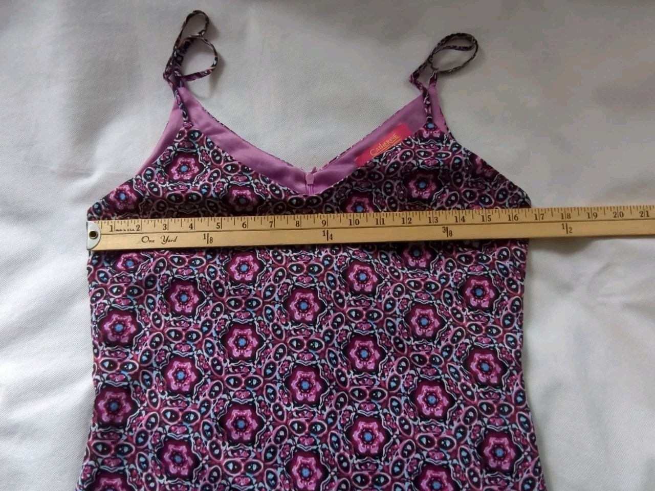 Catherine Malandrino Adjustable Strap Tank Maxi Dress Floral Lined Size XS