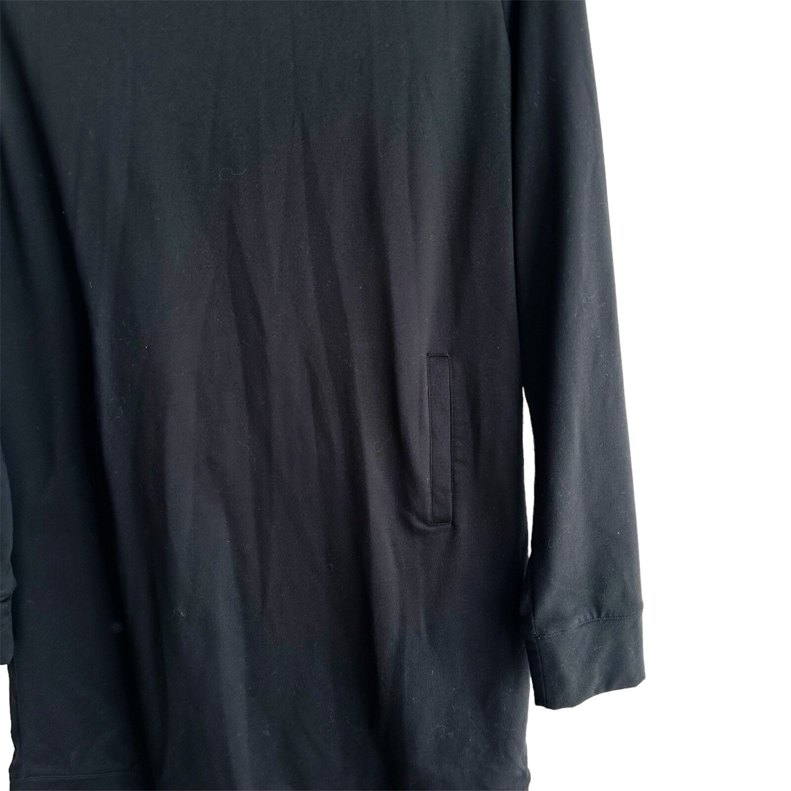 Fabletics Liora Microfleece Lined Funnel Neck Long Sleeve Athleisure Dress Med