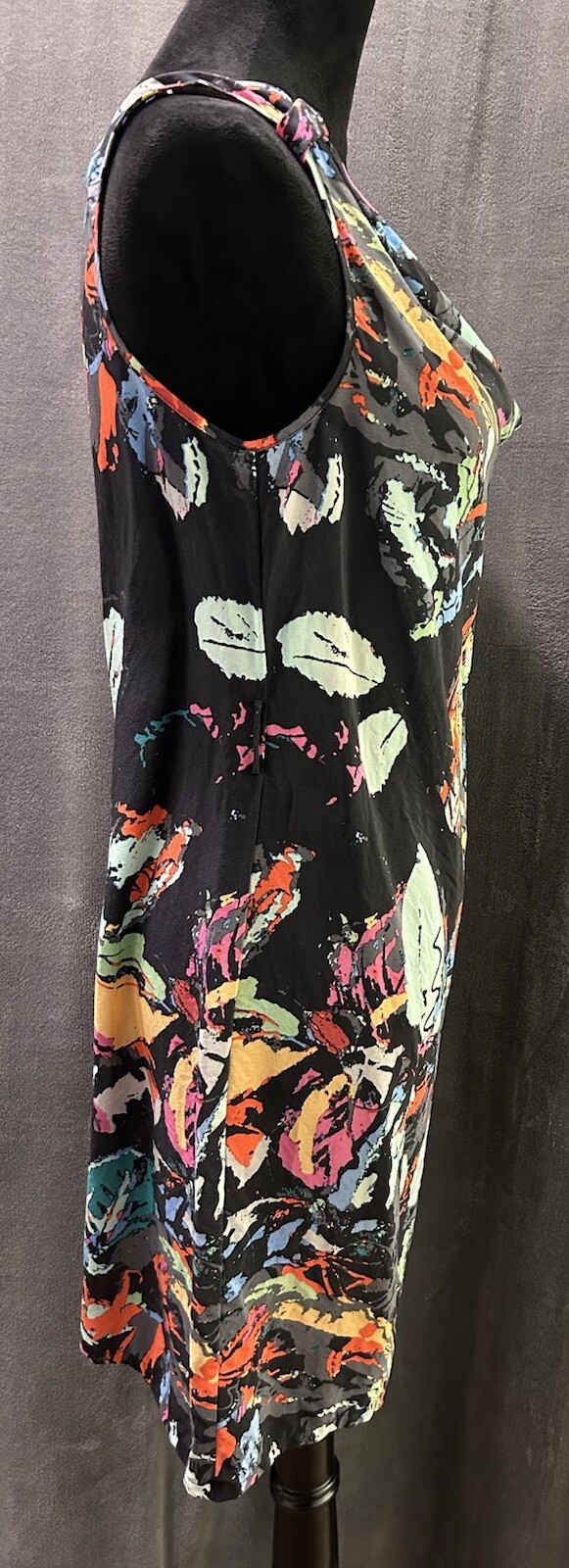 Presley Skye Silk Shift Colorful Sleeveless Colorful Dress Sz S