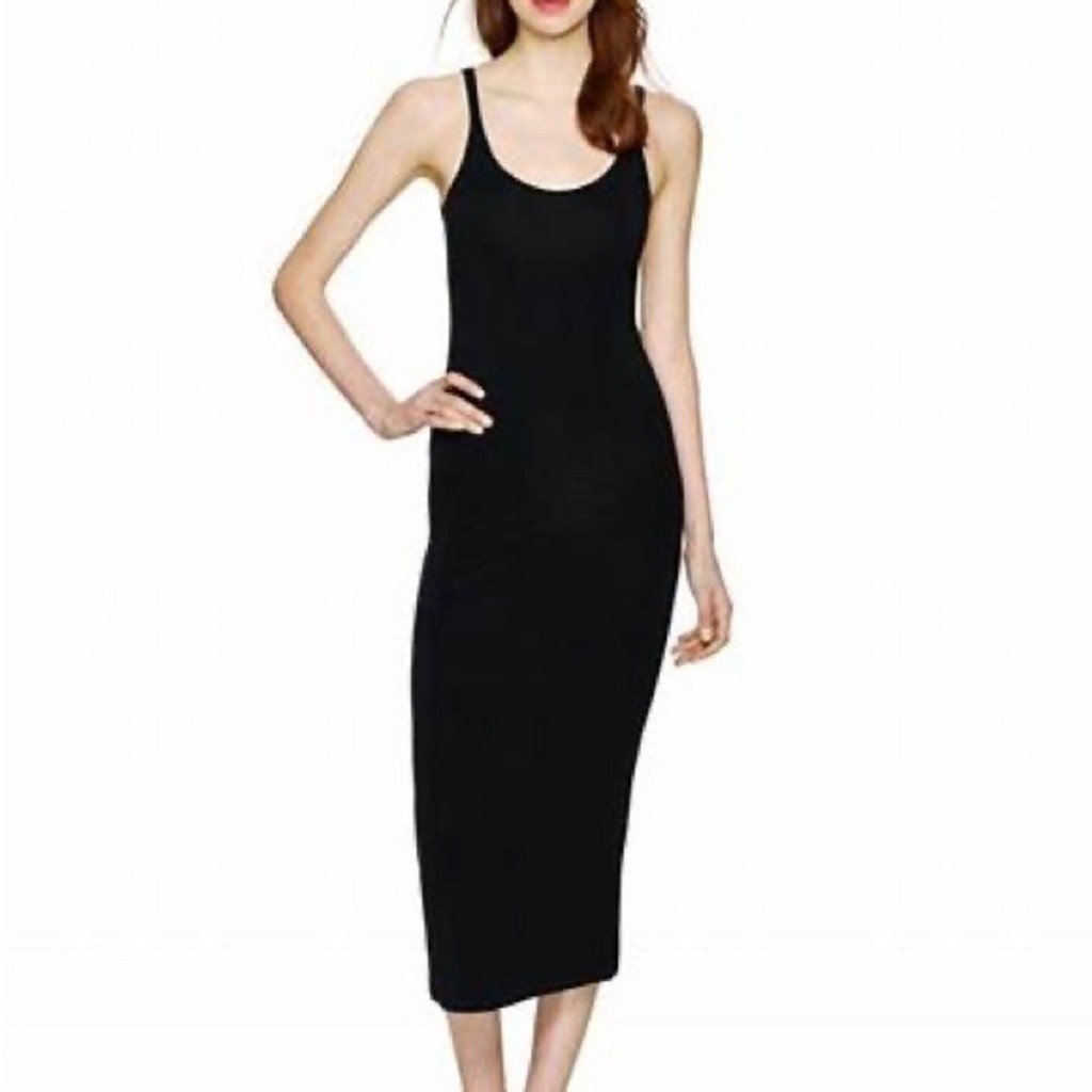 Aritzia Babaton Freddie Tank dress midi khaki green stretch lounge summer sz sm
