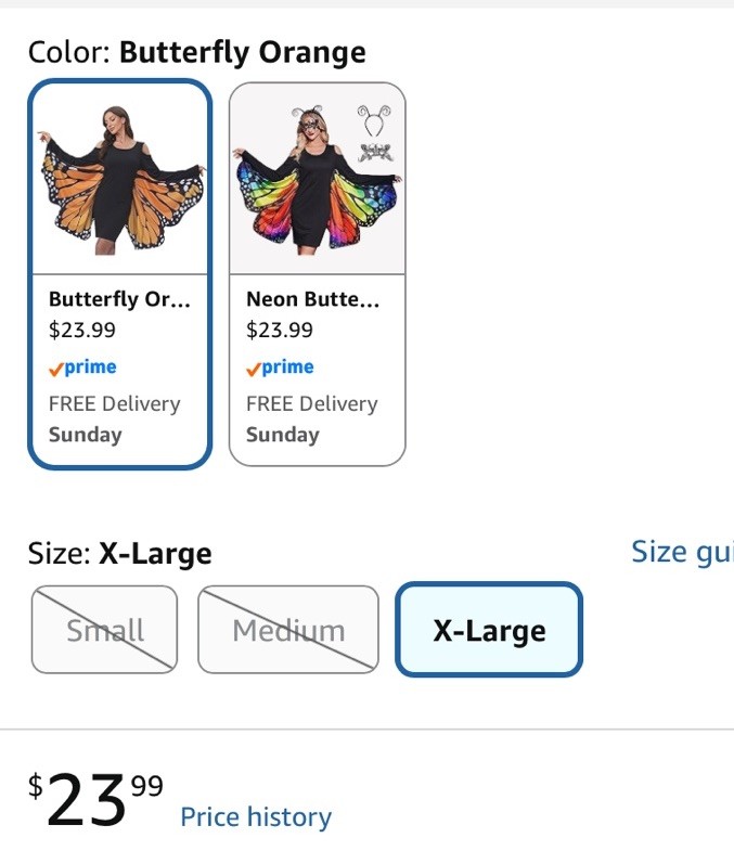 Butterfly Wing Cold-Shoulder Dress in Orange, yellow and Black