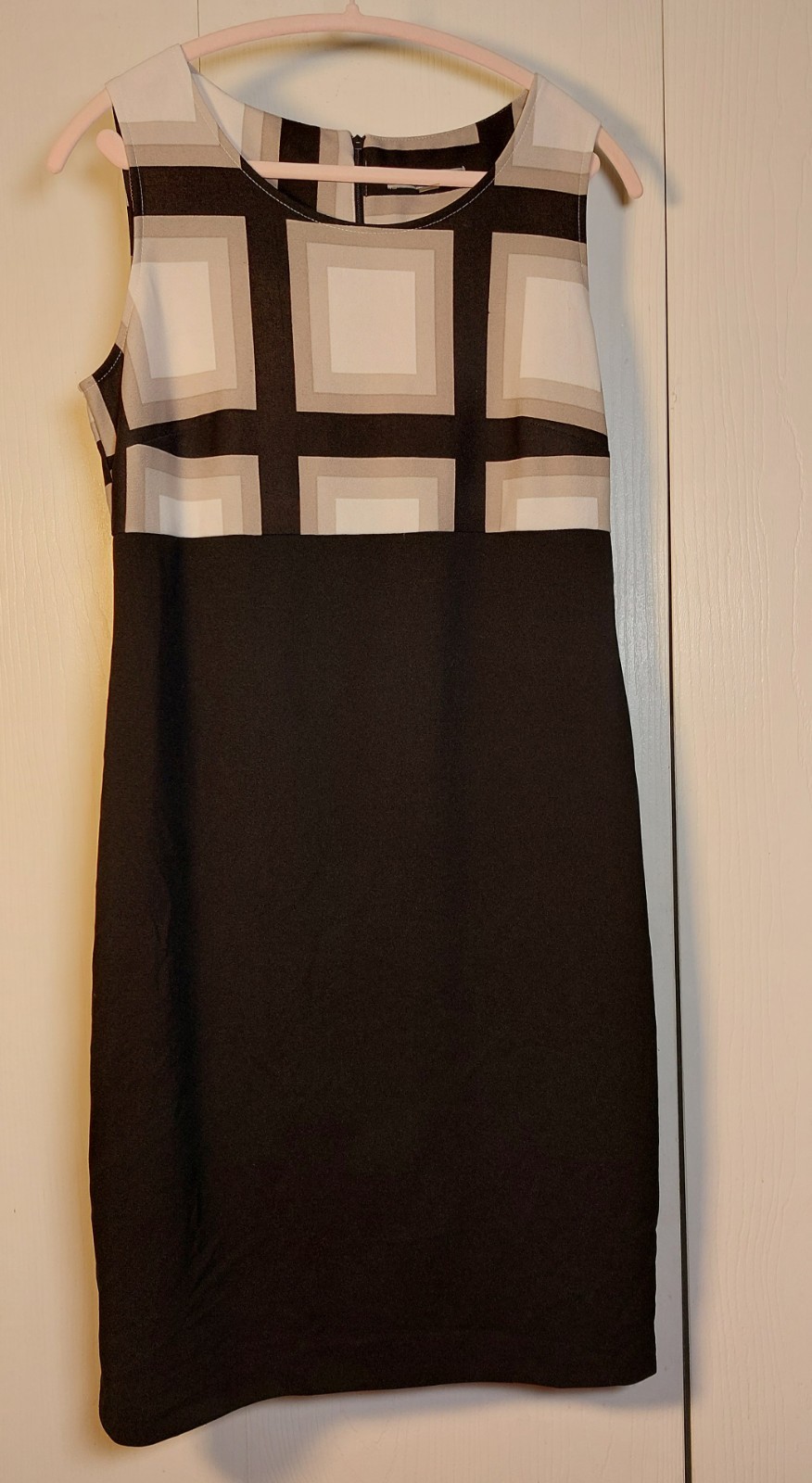 Danny and Nicole Bodycon Colorblock Dress Size 12 Sleeveless Pencil Stretch Knee