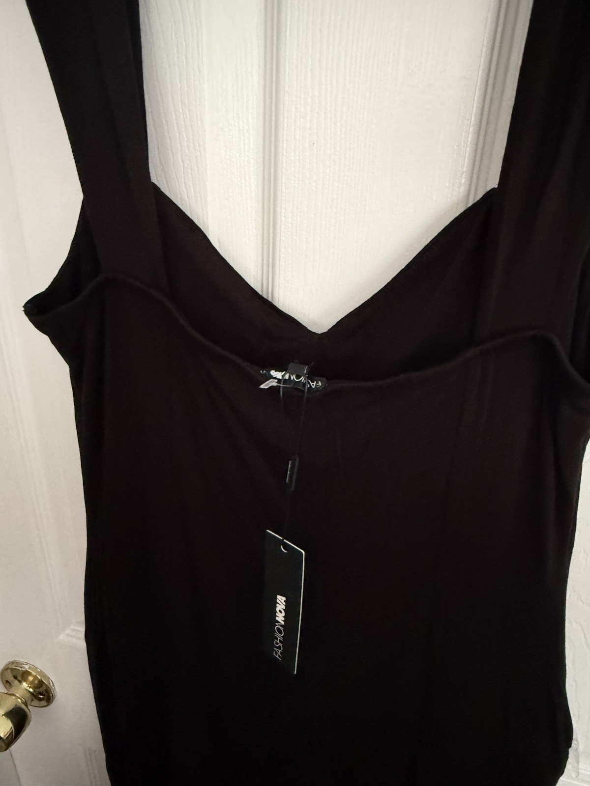 Fashion Nova Trinity Double Lined Black Maxi Dress L Backless Sweetheart