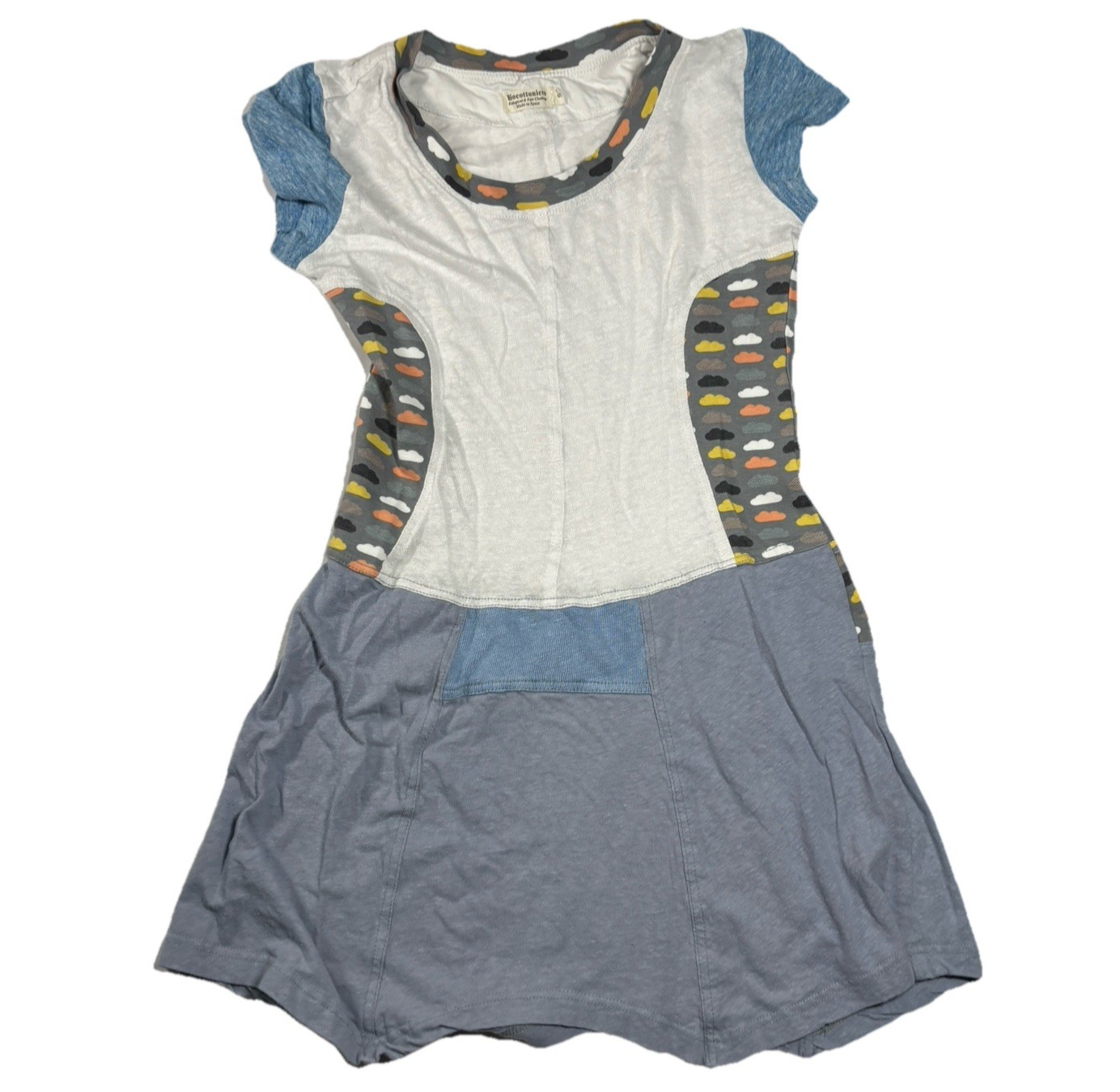 Biocottoniers Spain Eco Linen Bio Cotton & Hemp Mini Dress Womens Size Small