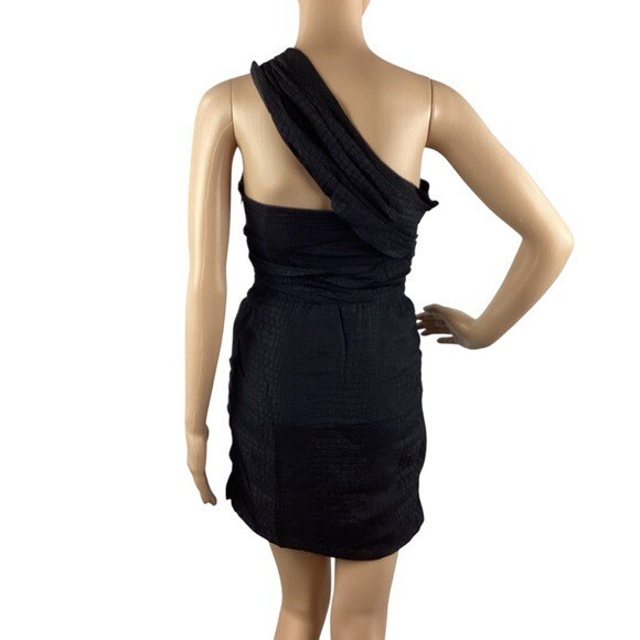 Affliction Bailey Tulip Silk Mini Dress Size 0 Black