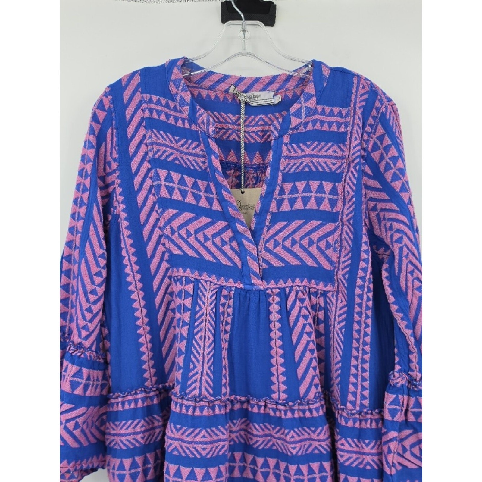 Devotion TWINS Ella Short Blue and Pink Mini Dress Size L