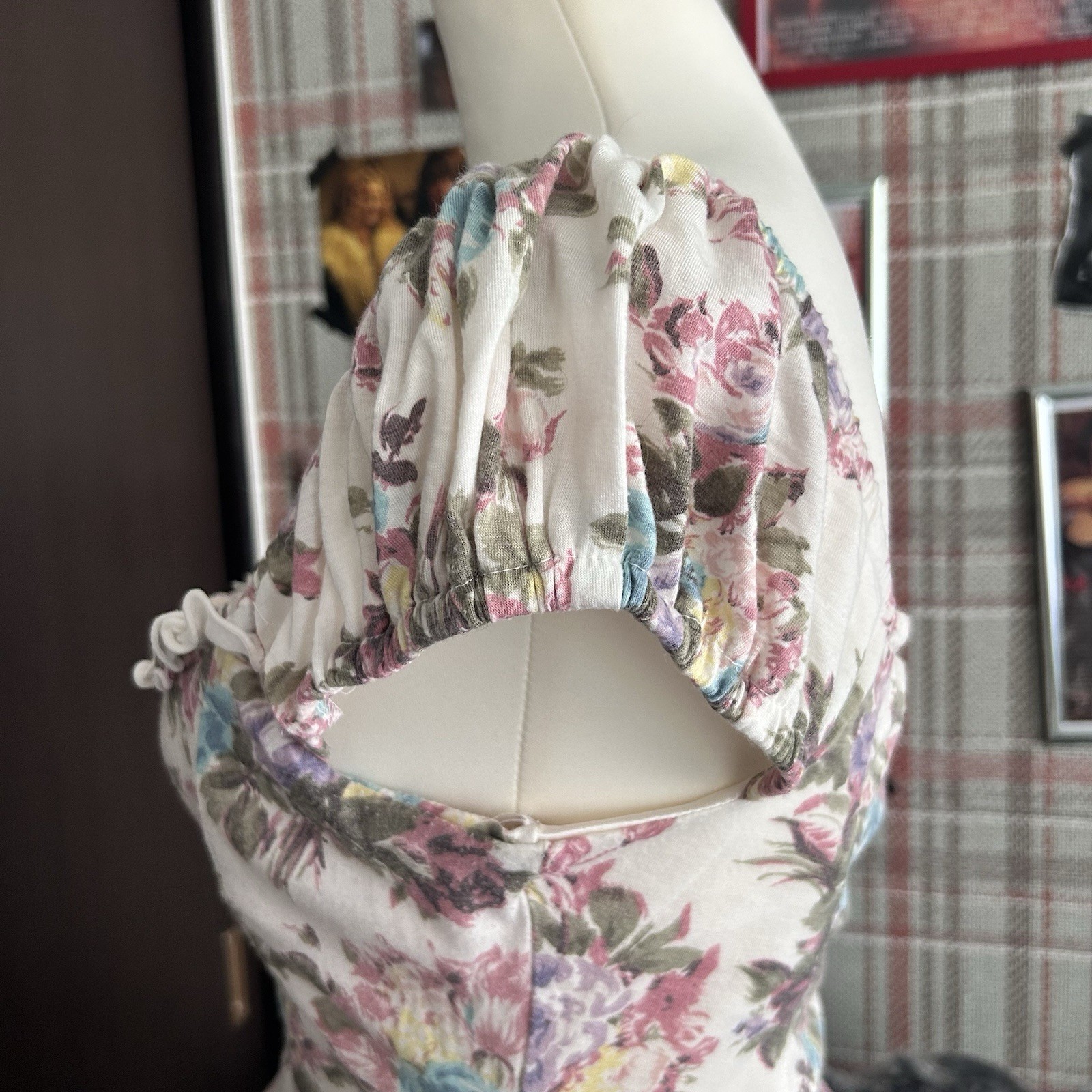 Rare LIZ LISA Vent Collection Puff Sleeve Floral Dress Square Neck Lolita