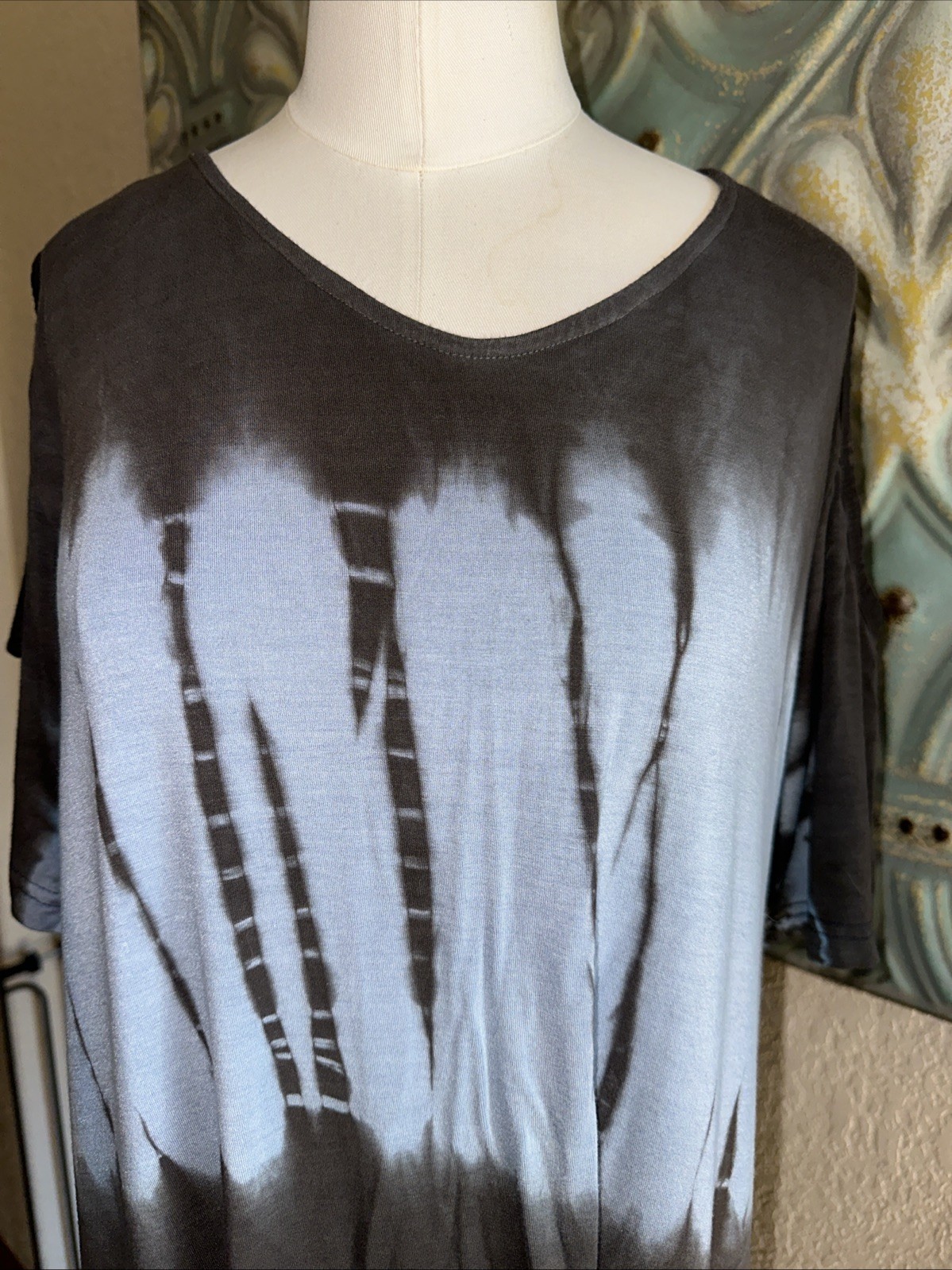 Yak & Yeti Tie Dye Boho Swing Dress Easy Wear Women’s Large Fair Trade Nepal