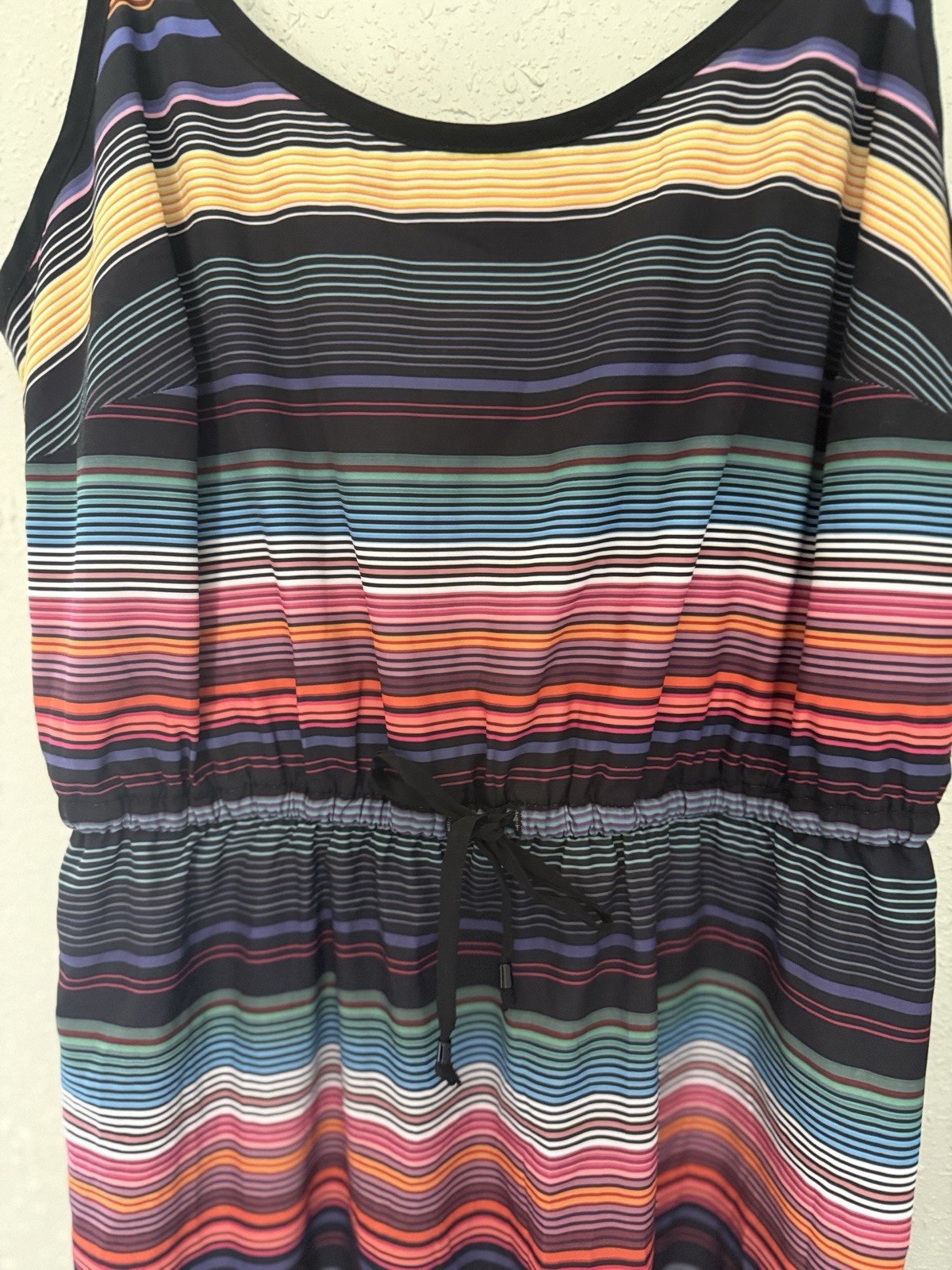 Athleta Women’s XS Striped Sundress Midi Sleeveless Stretch Multicolor