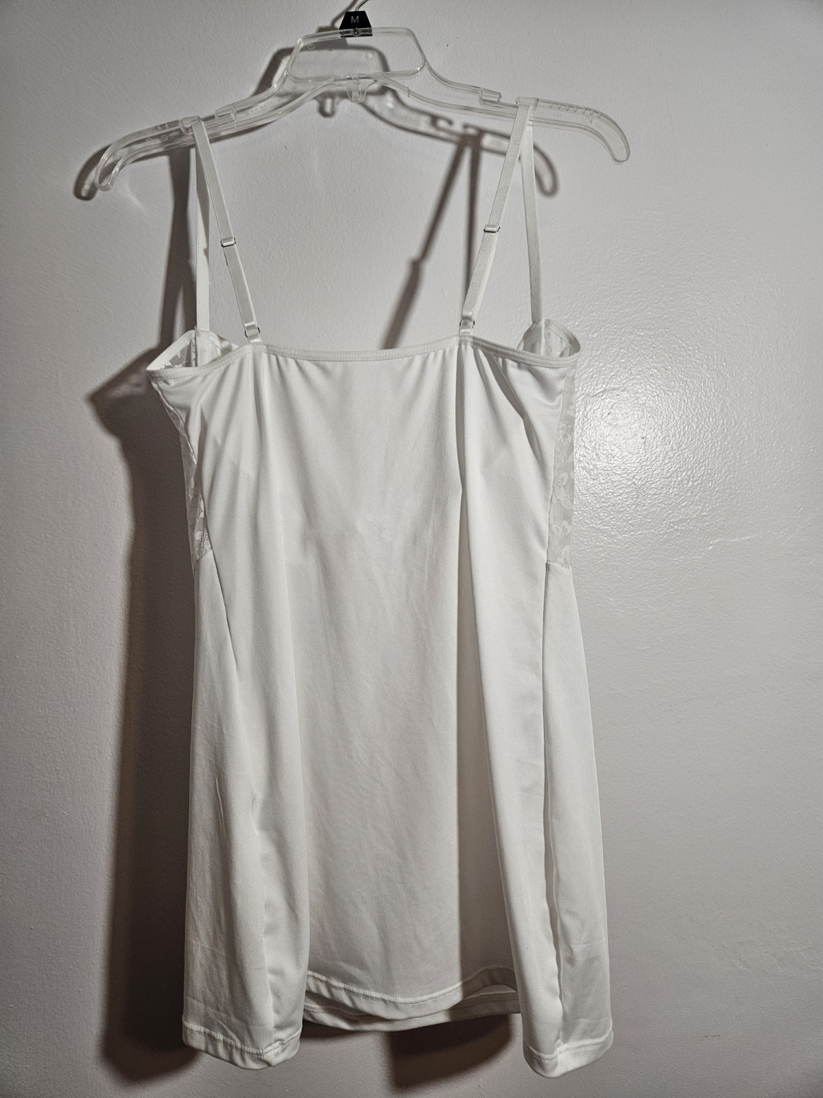 SHEIN White Lace Corset Top Dress/Teddy Underwire, Silky bottom sz 0XL curve