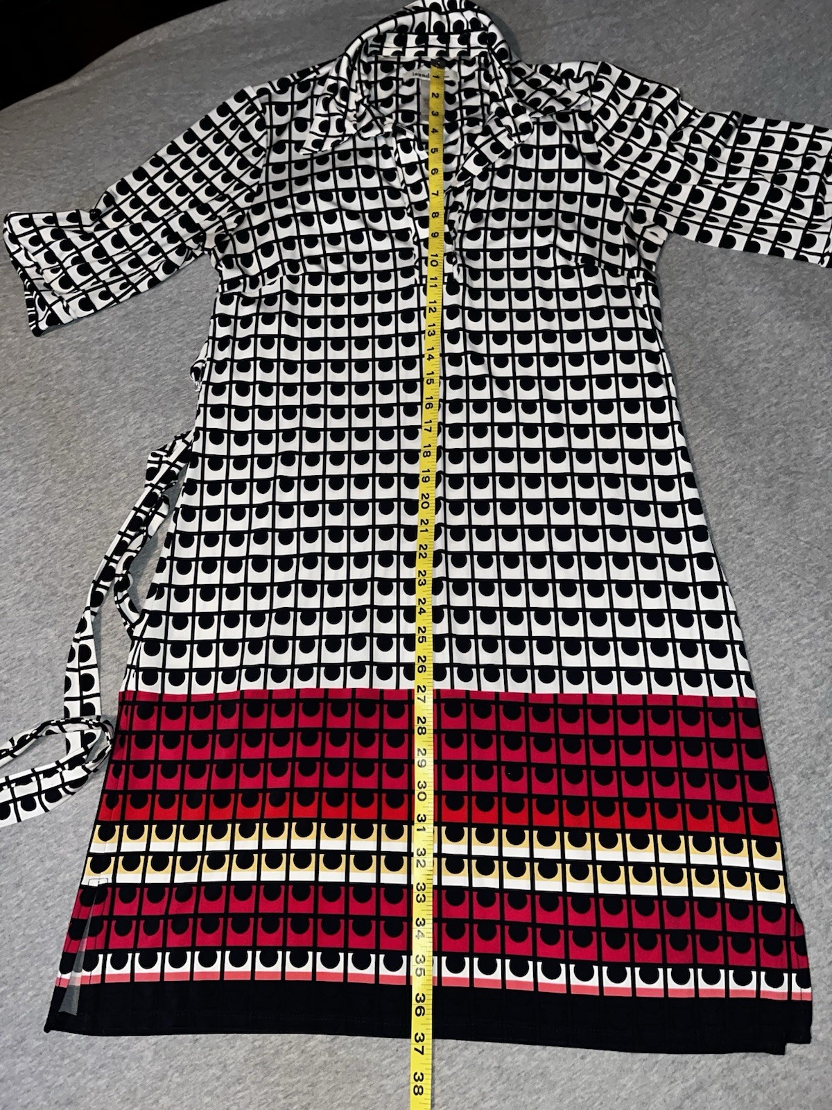Laundry by Design Women’s Geometric Dots black white & red women’s dress Sz 10