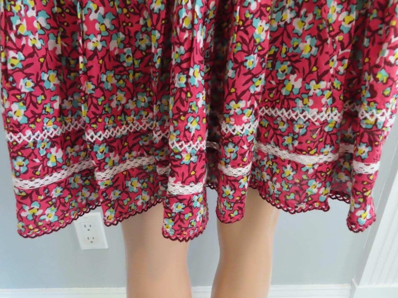 NWT Poupette St Barth Pink Paquerette Anais V Mini Dress Size L