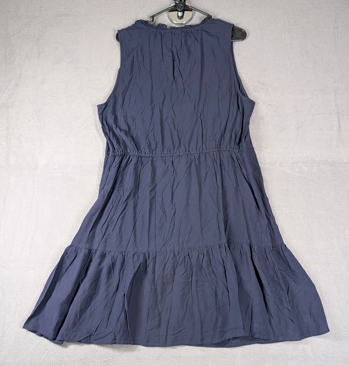 Gap Factory Womens Large Tall Navy Sleeveless Tiered Dress NWT Casual Boho Midi