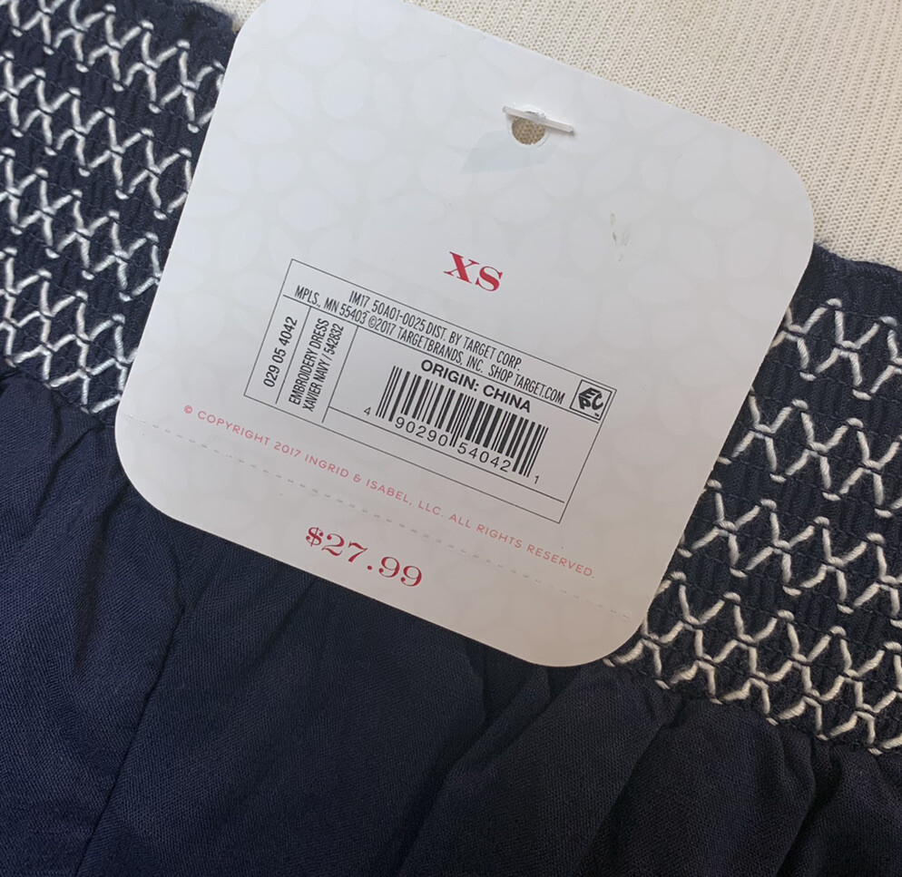 NEW Women’s Isabel Maternity by Ingrid & Isabel Off the shoulder Navy Dress XS