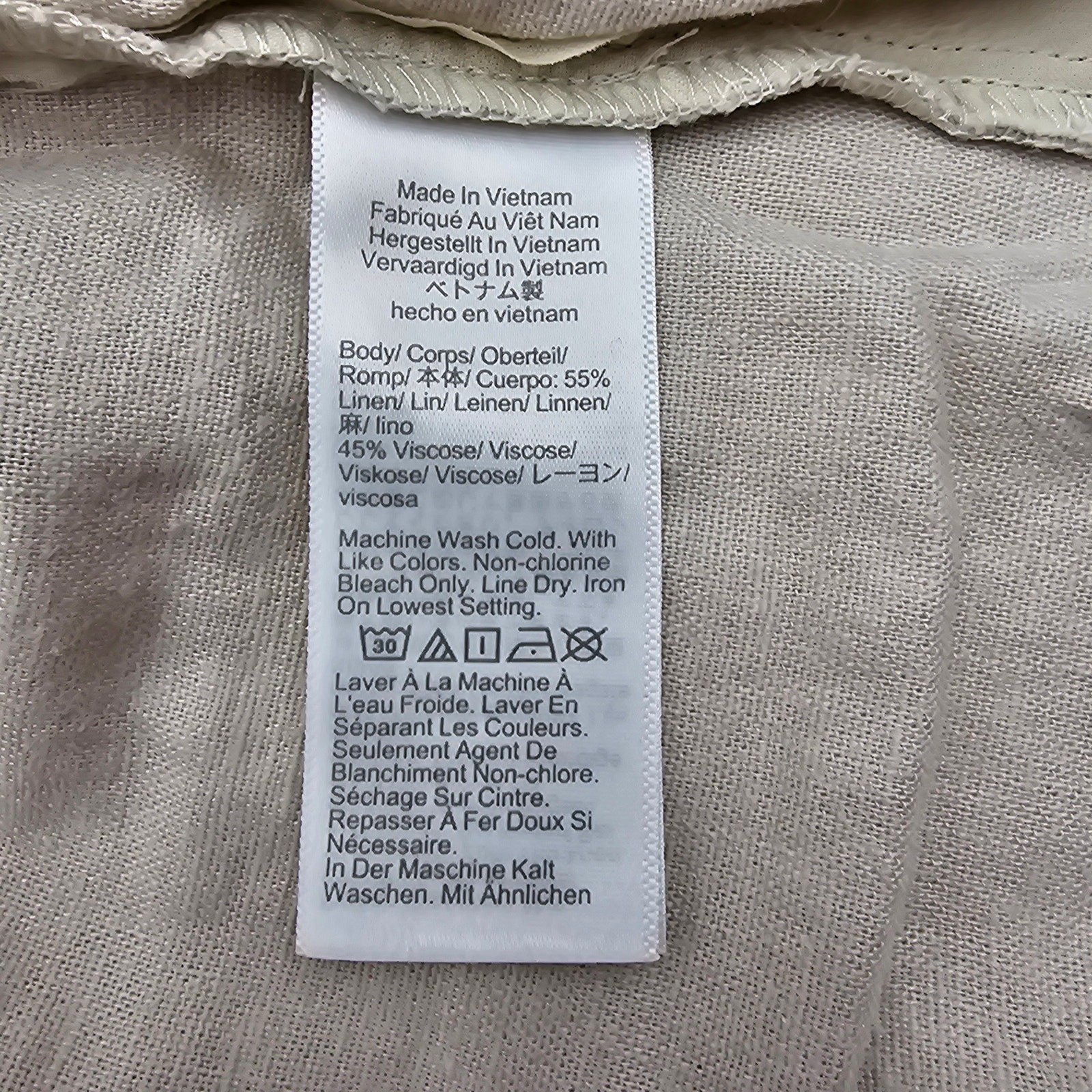 J. Crew Womans size 10 Linen Blend Shift Mini Tank Dress Sand/Tan CA406 NEW