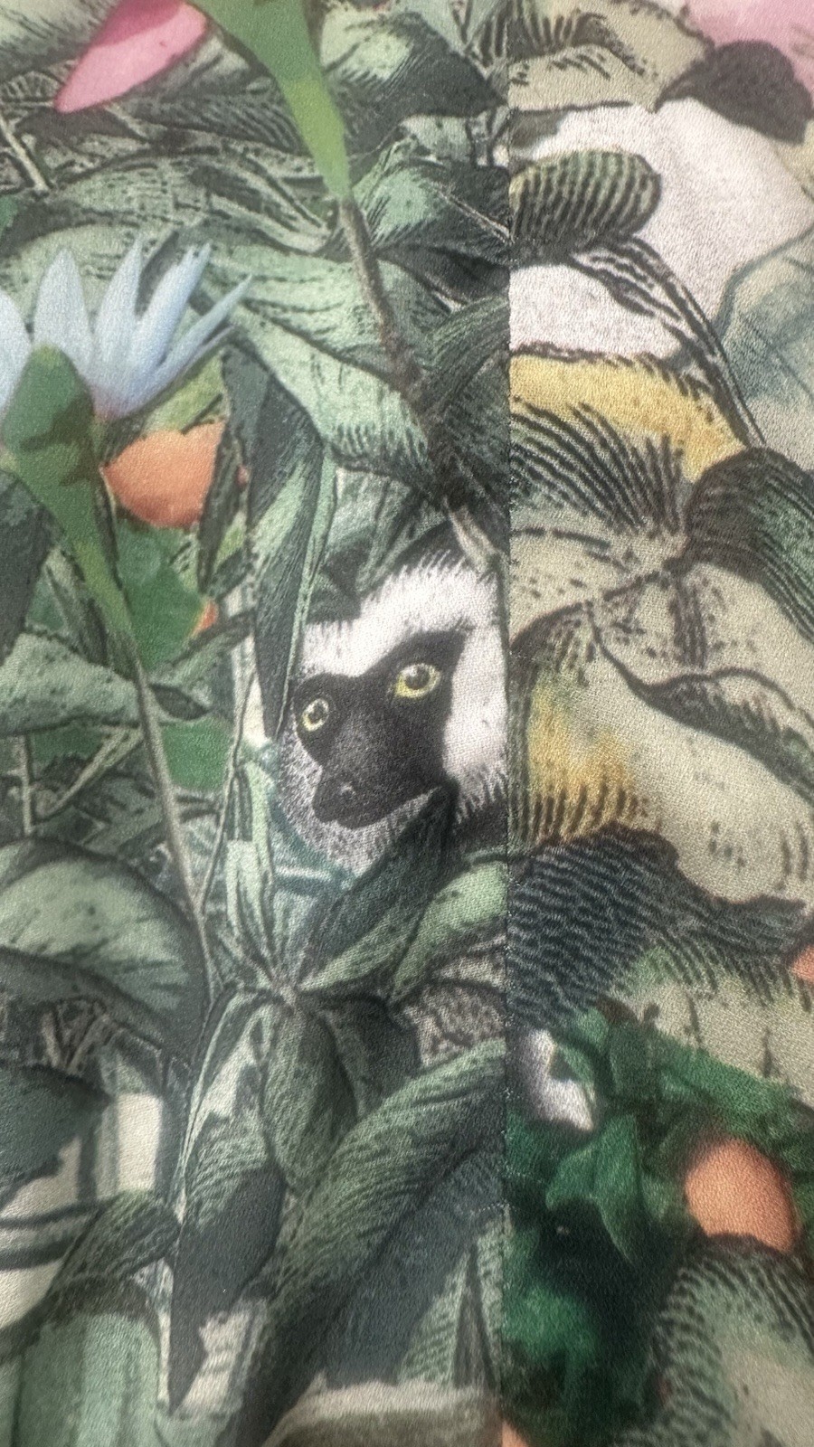 HM conscious collection tropical jungle printMaxi vacation dress parrots animal