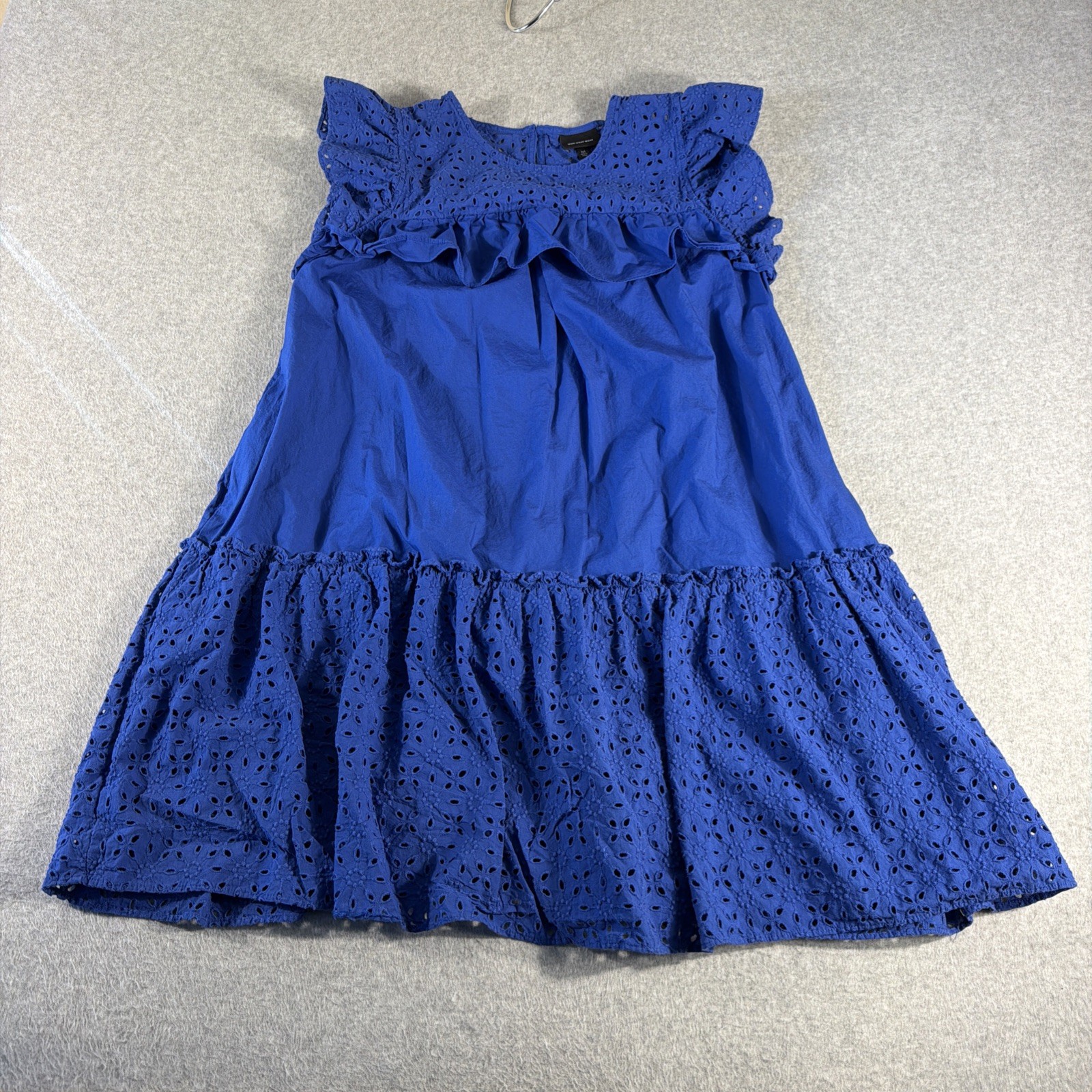 Who What Wear 100% Cotton Tea Dress, Bright Blue, Size M