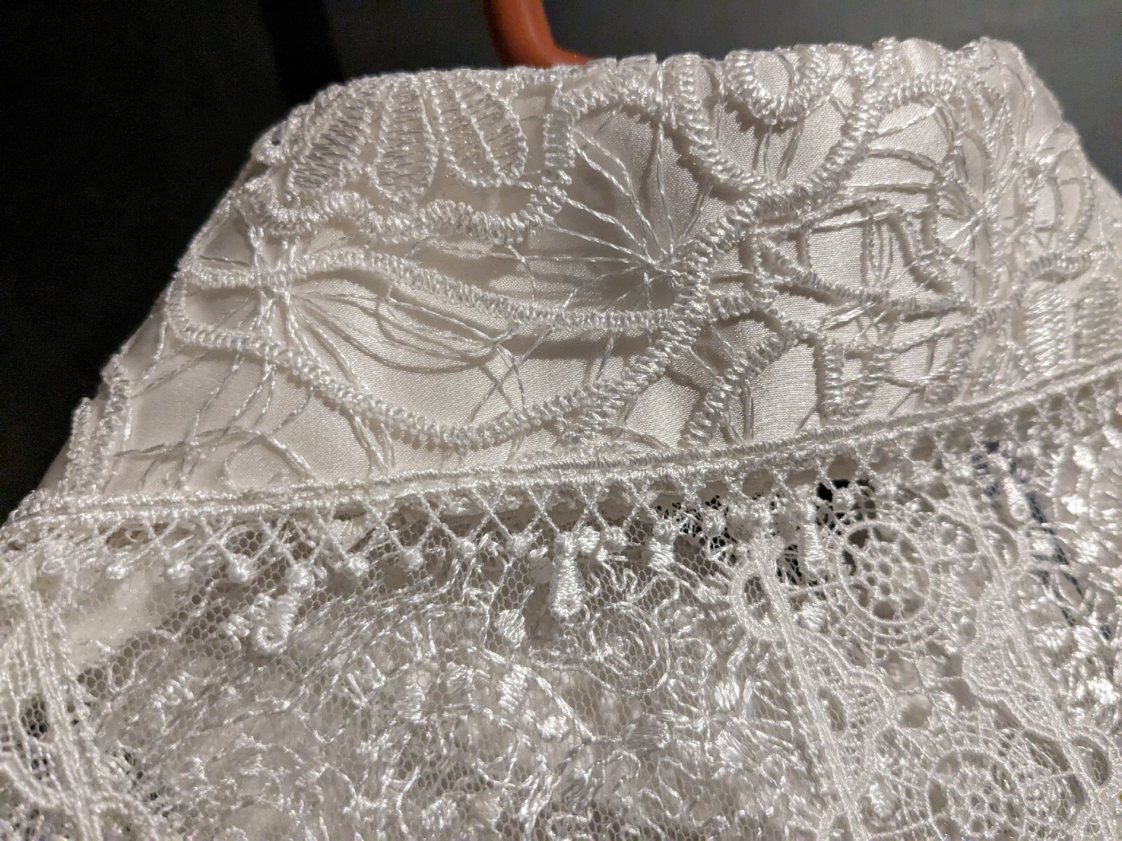 Leo & Lin Juno Poly & Silk Button Down Lace Dress White Long Sleeve Size 6 – NWT