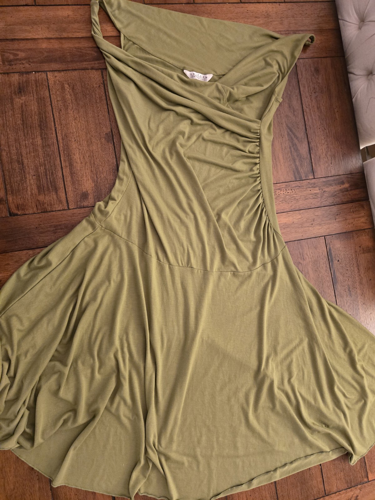 Uniform John Paul Richard Green Sleeveless Maxi Dress size Large