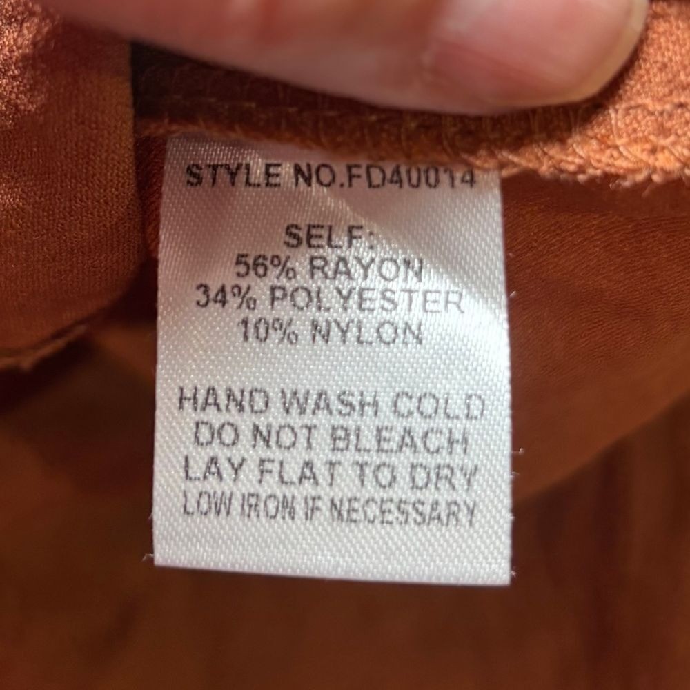 Final Touch NWT Cinnamon Brown Strappy Linen-like Dress Large Beach Summer