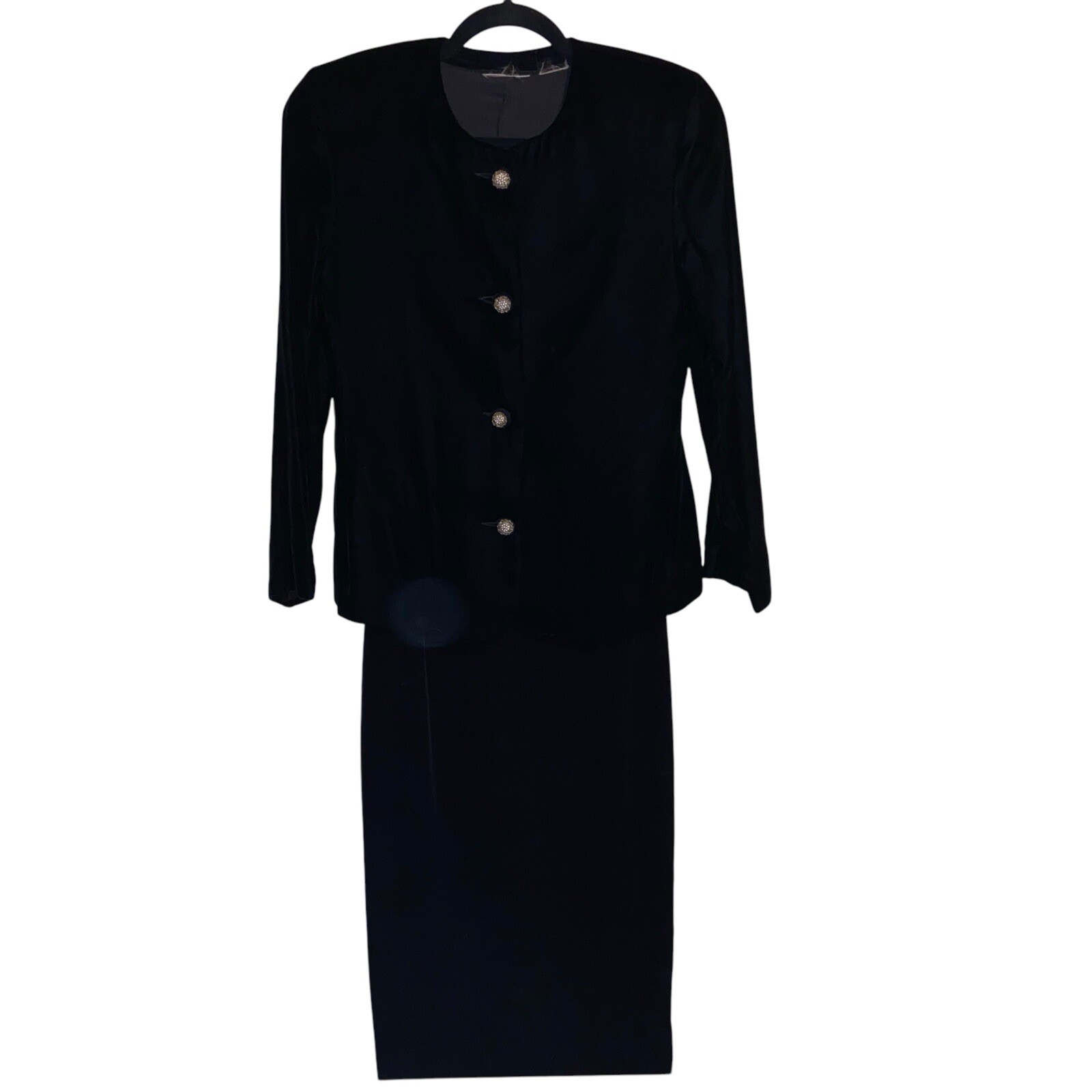 Susan Bristol Dress & Jacket Womens Size 4 Vintage Velvet Holiday Party Classic