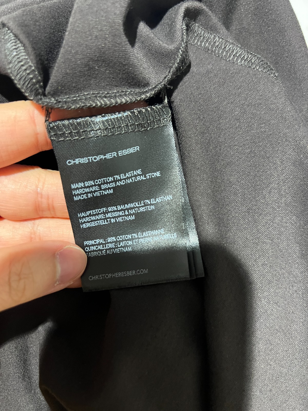 BNWT CHRISTOPHER ESBER ESPRESSO STONE PIN COLUMN TEE DRESS – SIZE 4 US