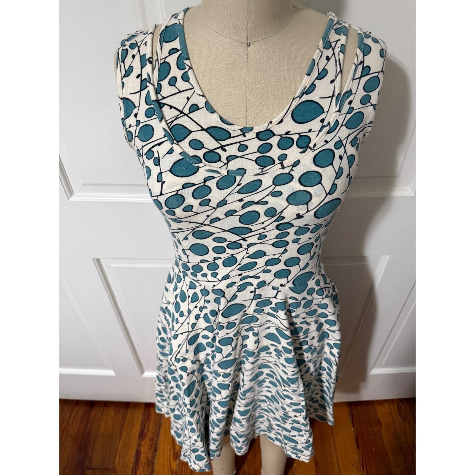 Effie’s Heart MODCLOTH Retro Pin Up Bubble Dots Flare Dress, Small