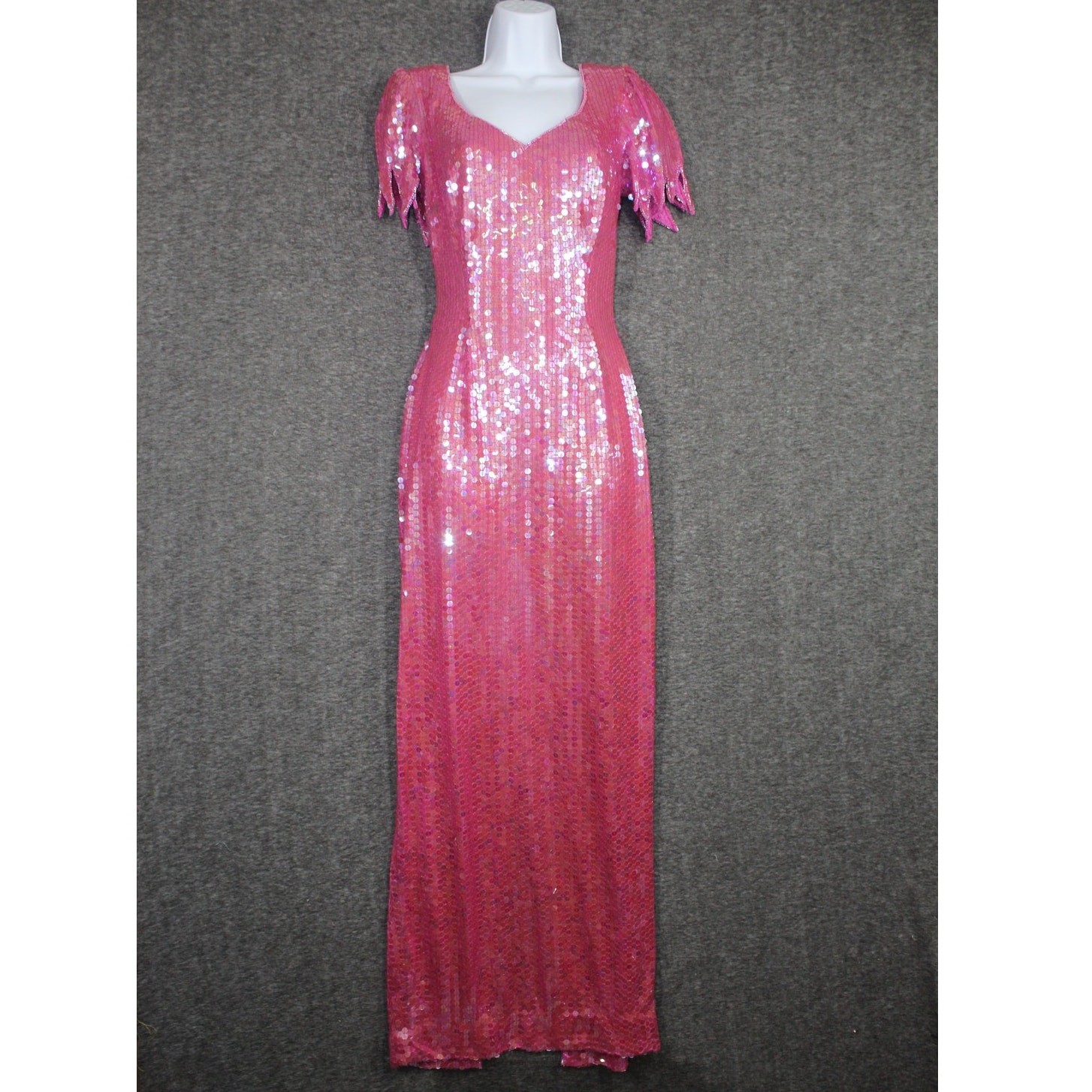 Vintage Nadine Sequin Gown Pink Flapper Barbie Size Small