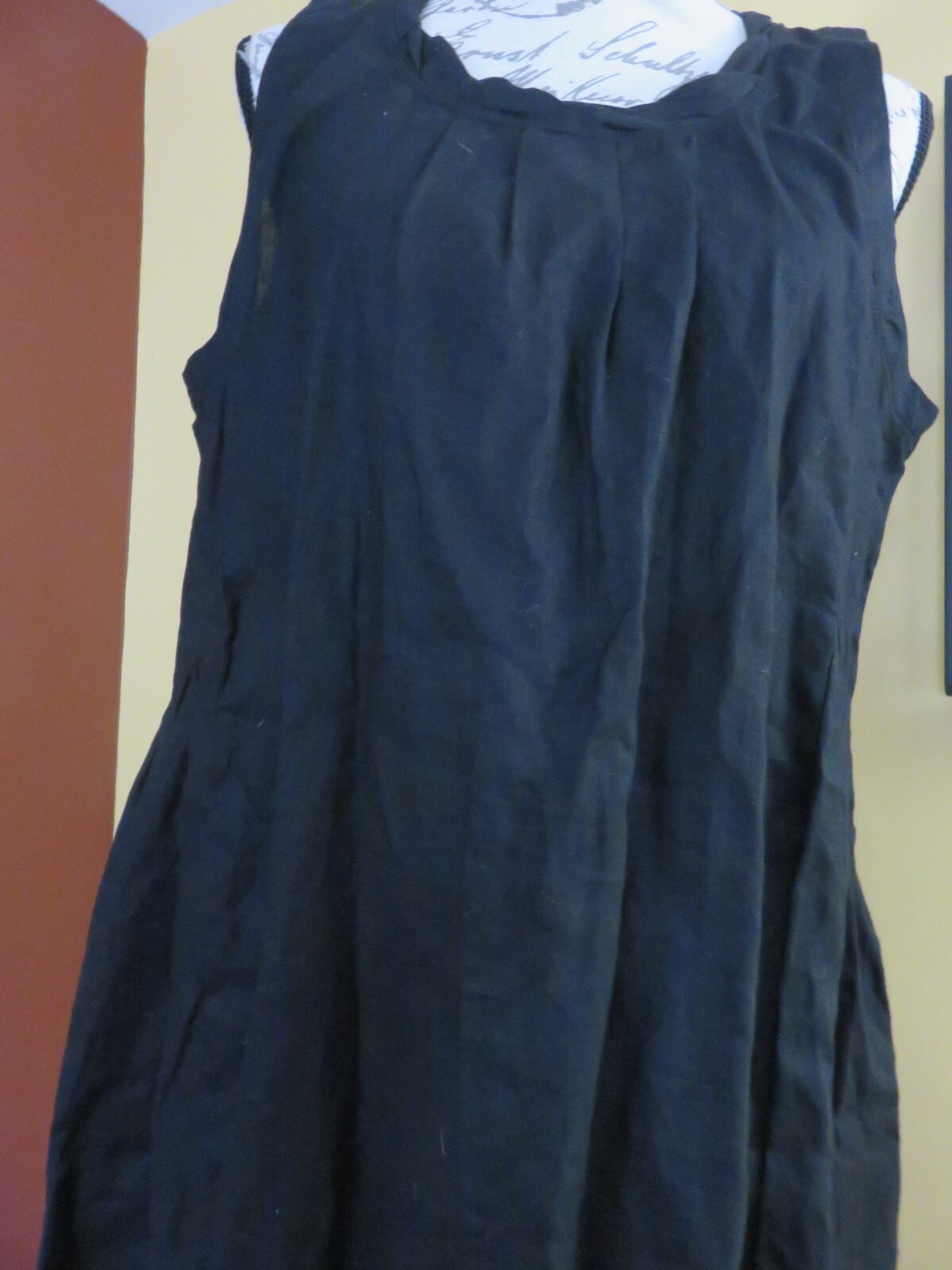 Finity Black Dress, Long Length with scalloped neckline size 10, NWT