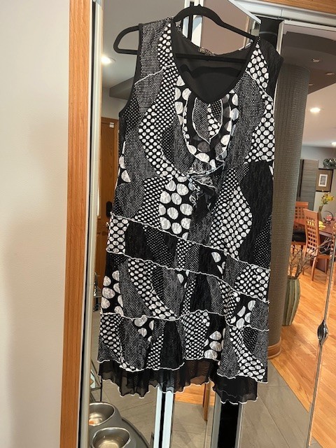 Women Picadilly Sammer dress 3x black/white made in Canada