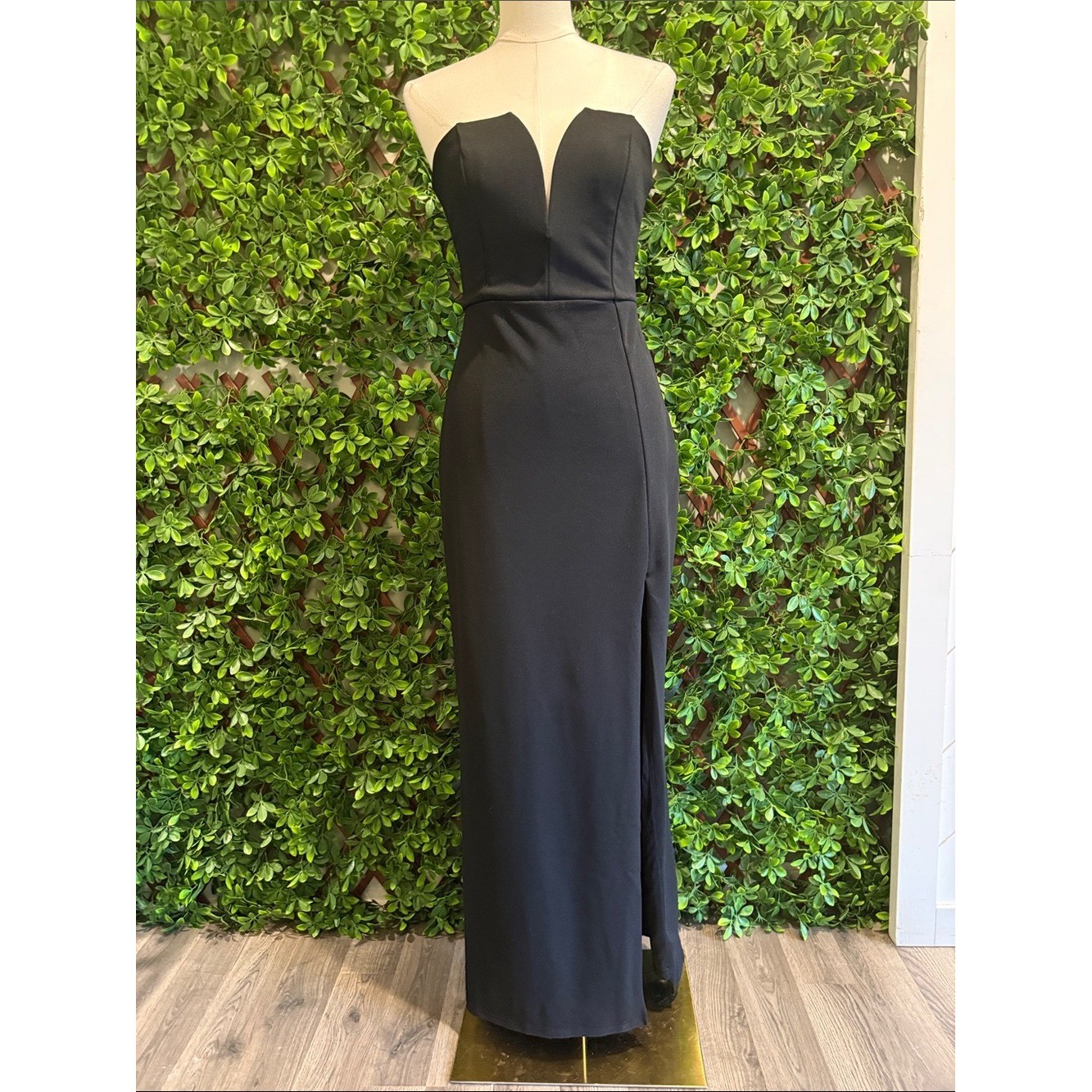 Dedicated to Glamour Black Strapless Maxi Dress