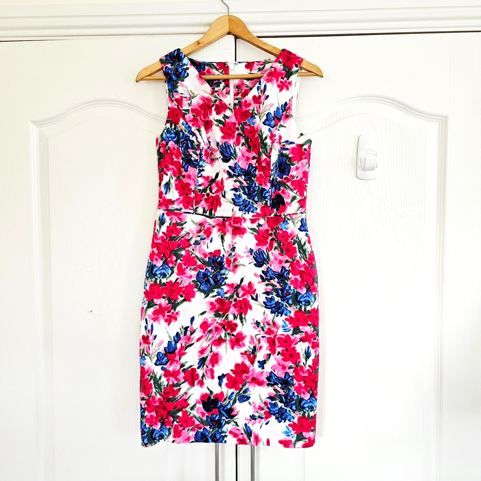 TALBOT Womens Dress UK 10 US 6 Multi Abstract Floral Print Wedding Evening Party