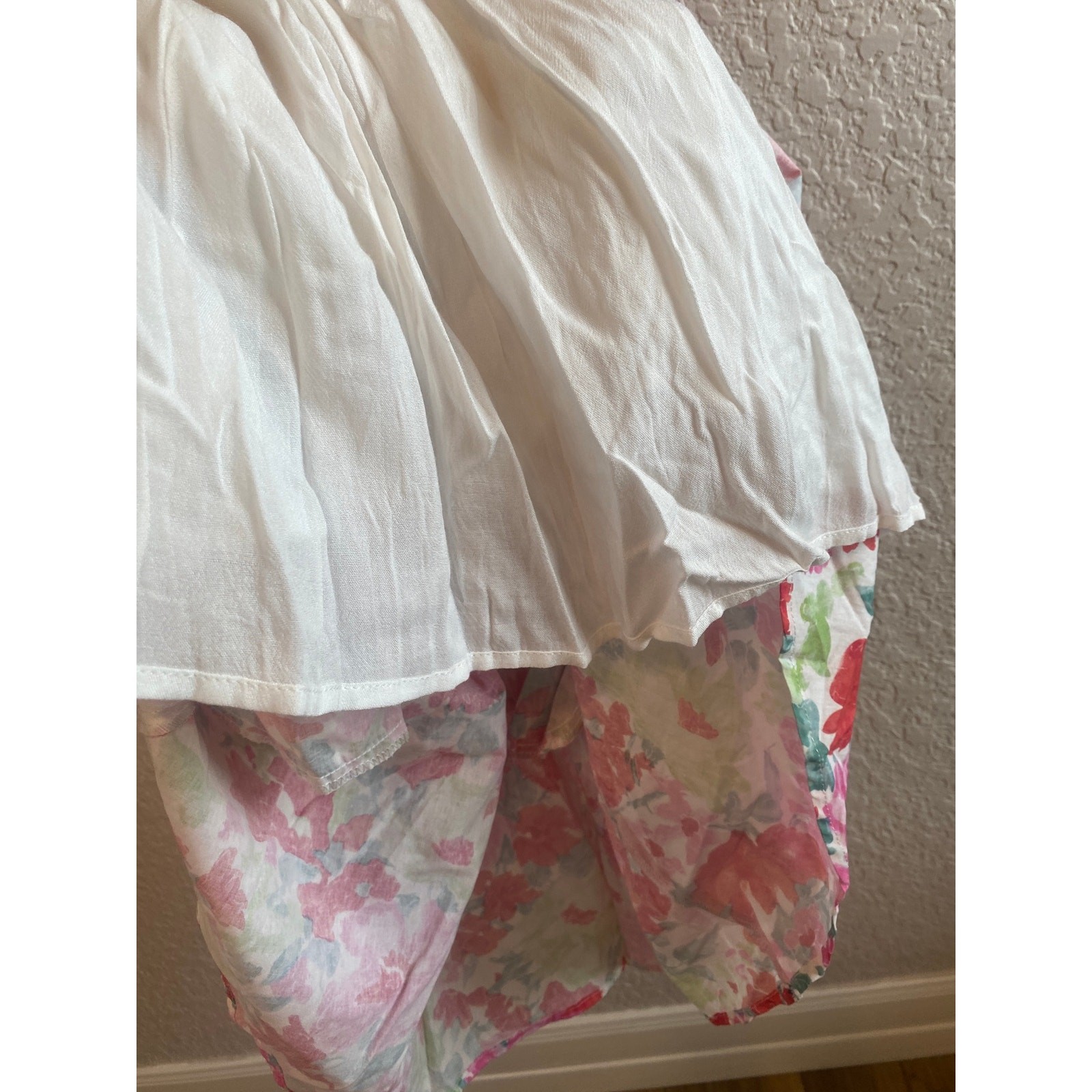 Entro Floral Smocked Mini Lined Dress w/ Pockets Size Small