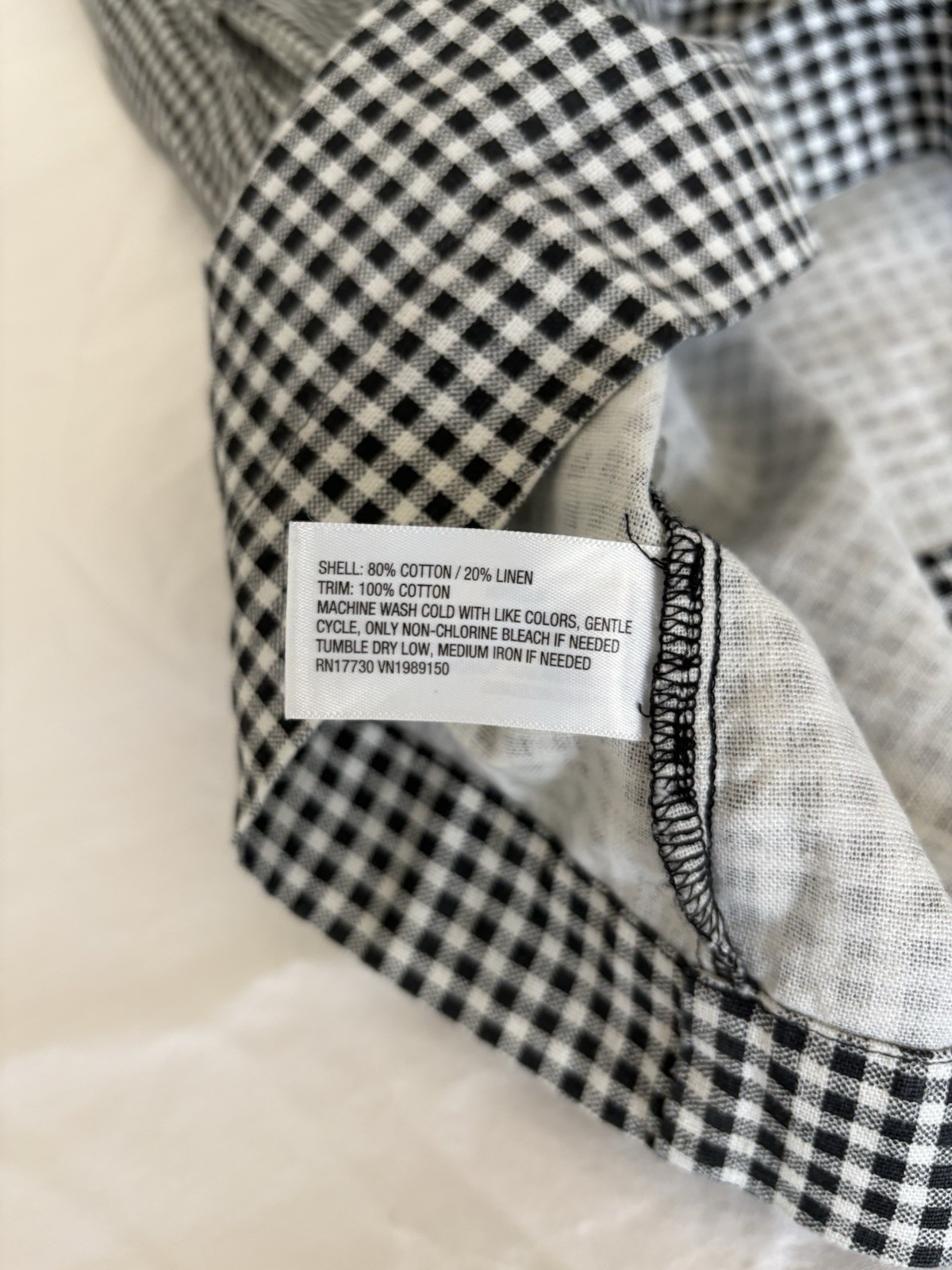 Target Black White Gingham Square Neck Sleeveless Shift Mini Dress M