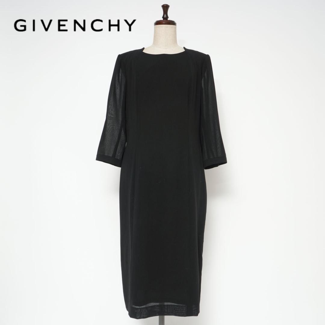 USED GIVENCHY SHEER PANEL DRESS, BLACK, SIZE 14A2*ZC1006 GOOD