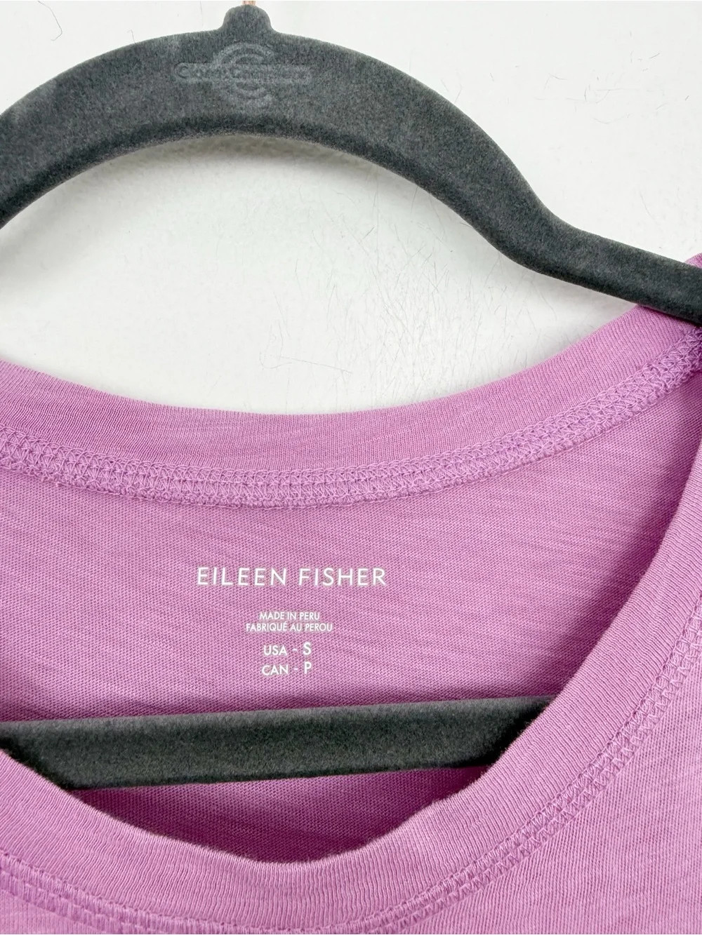 Eileen Fisher Organic Cotton Slubby Jersey Dress Lilac Size Small