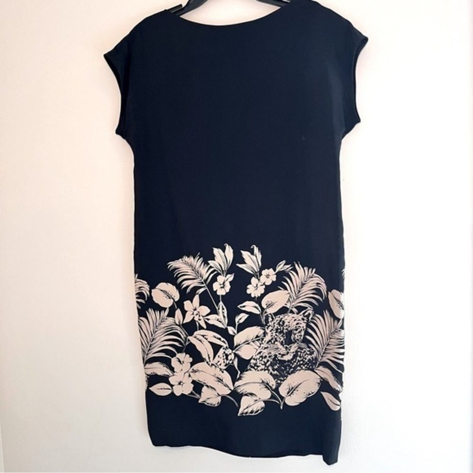 Rickie Freeman For Teri Jon Sz 4 100% Silk Animal Print Lightweight Lined Dress