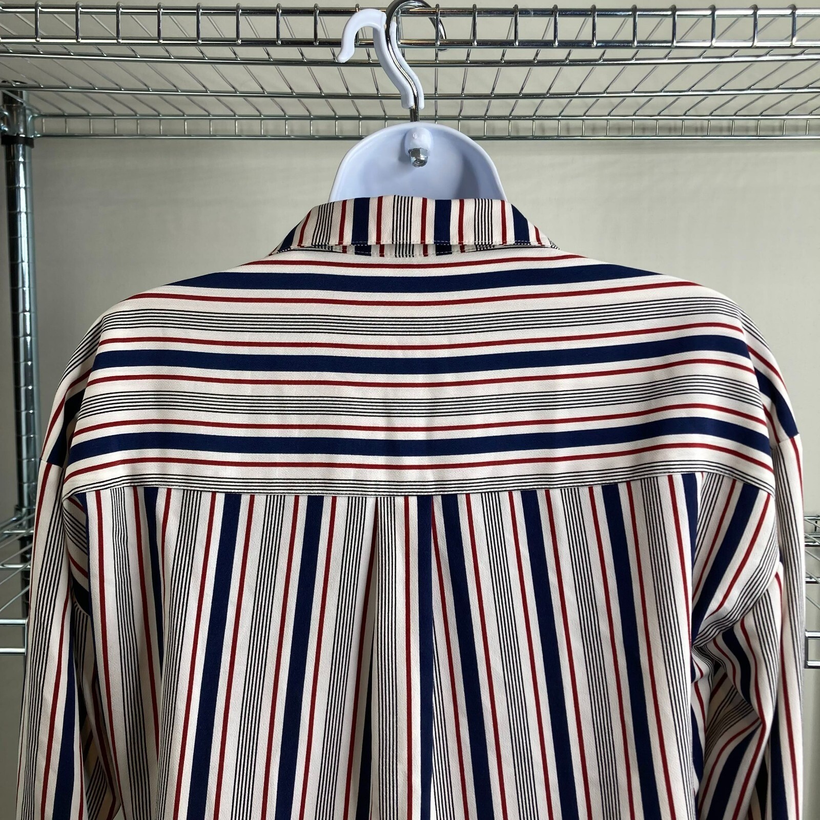 Express Vertical Striped Button-Up Shirt Dress Size S Classic Career Casual-Chic