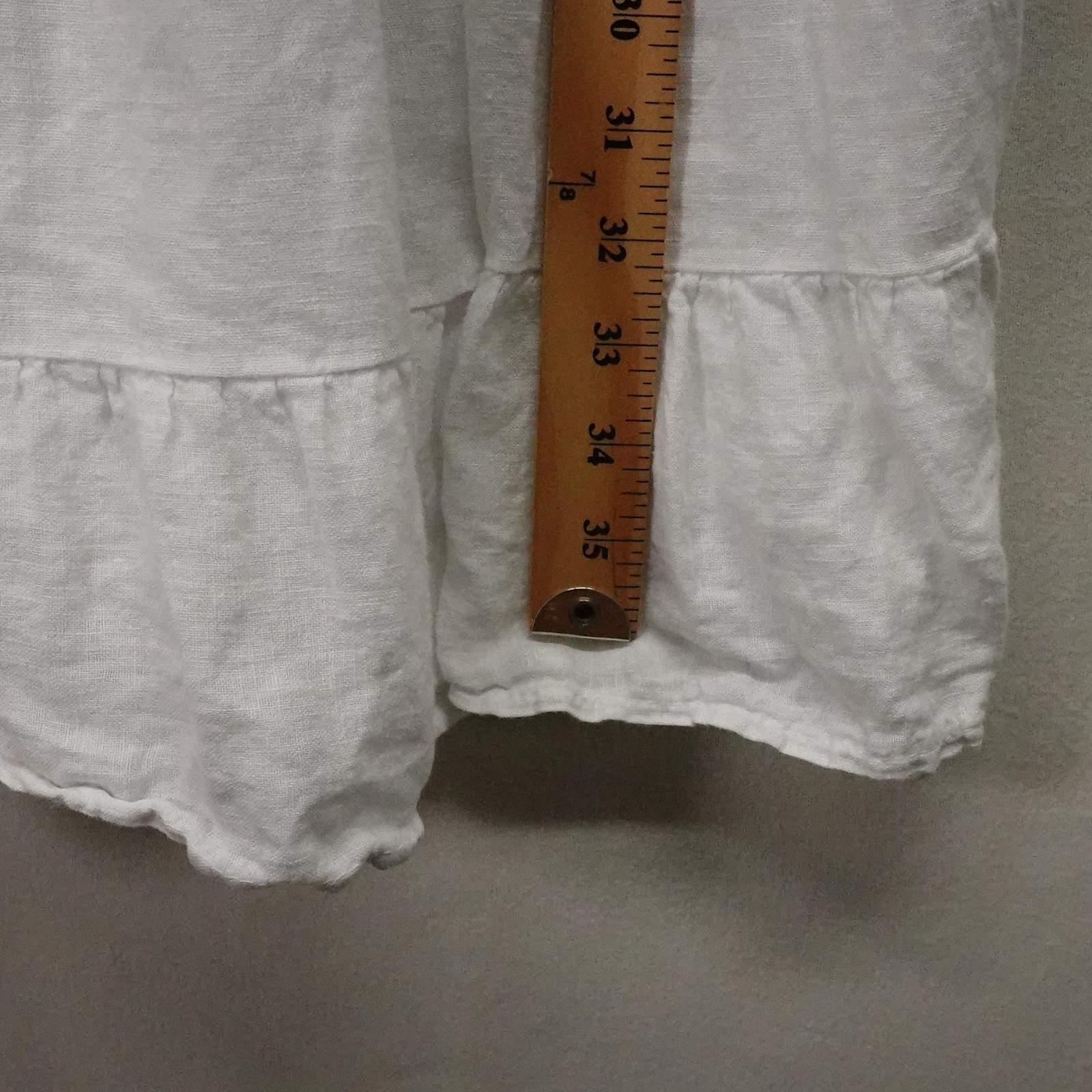 Valentina Naldi Dress Womens Medium White Linen Tiered Cover Up Made Italy
