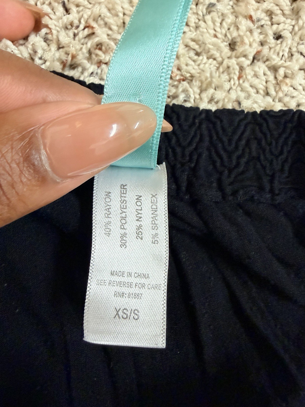 JJ Authentic Strapless Shift Dress XS/S Black Blue Green Geometric Embroidered