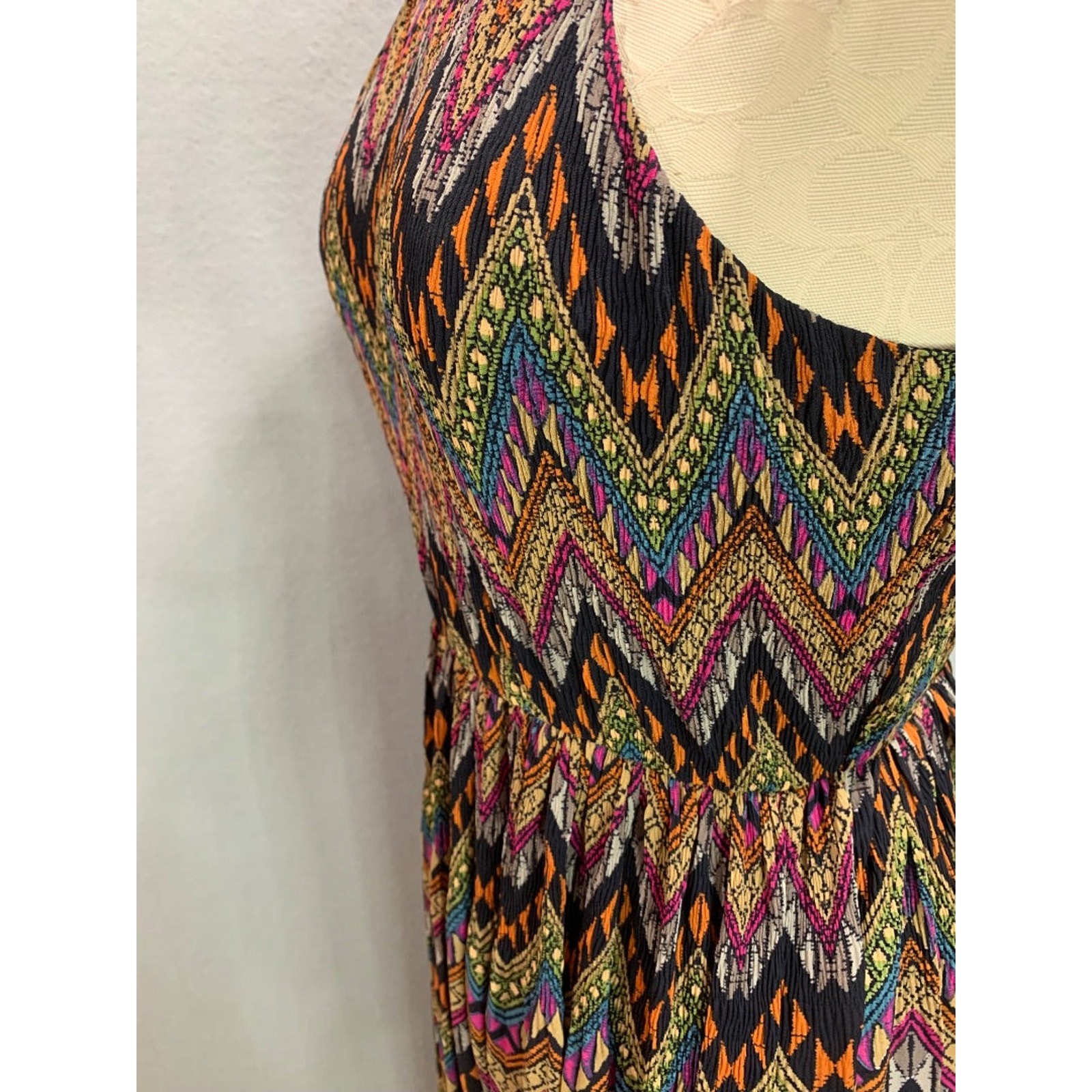 Small Junk Clothing New Tribal Aztec Print Maxi Dress Lined