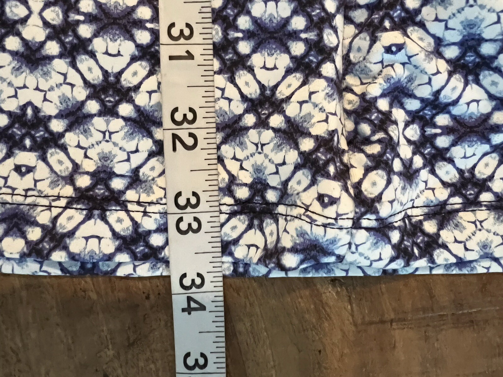 TITLE NINE Geometric Print Nylon Spandex Blend Knit Cross Back Dress Size S Golf