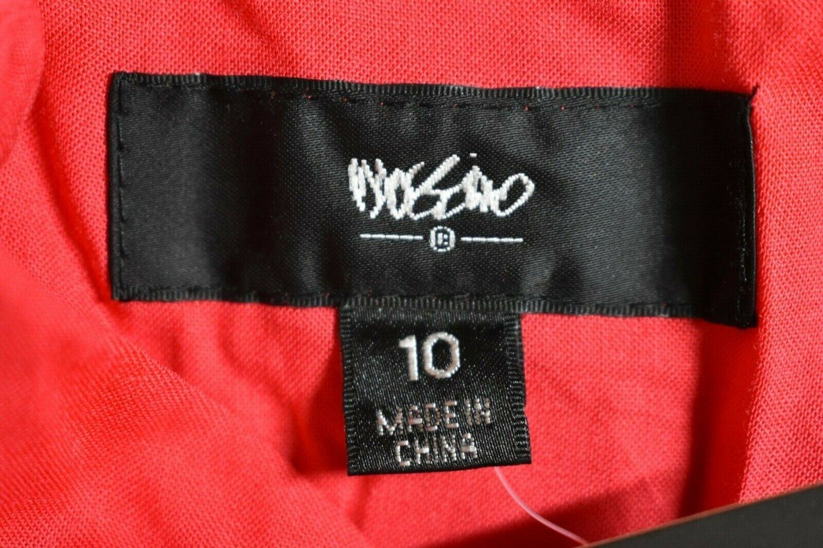 Mossimo Womens Solid Red V Neck Spaghetti Strap Side Zip Casual Mini Dress 10