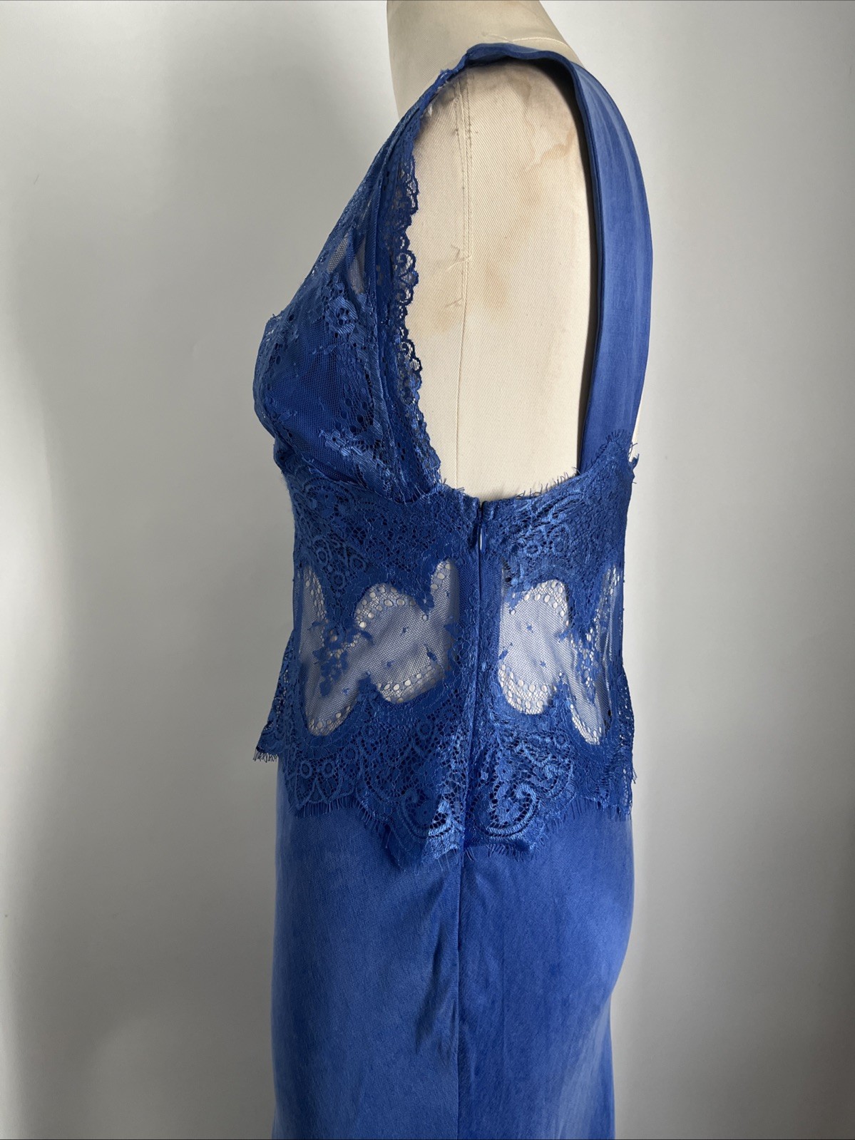 Third Form Women’s Visions Lace Floor Length Azure Blue Dress US Size 4